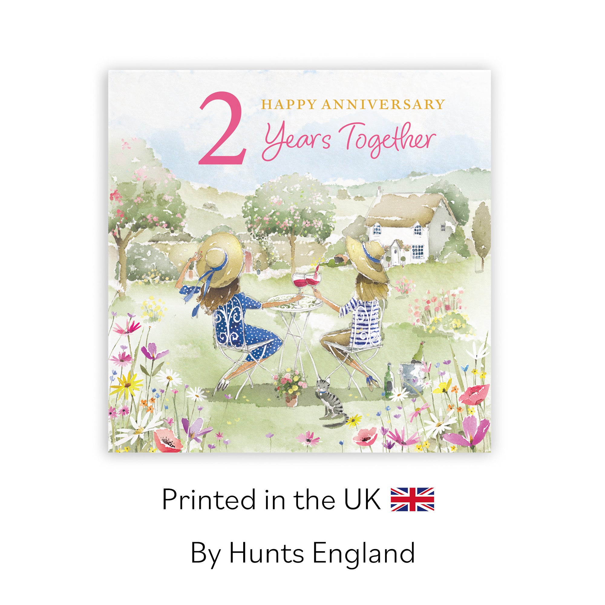 Women's 2nd Anniversary Card Countryside Garden Milo's Gallery - Default Title (RT06431)