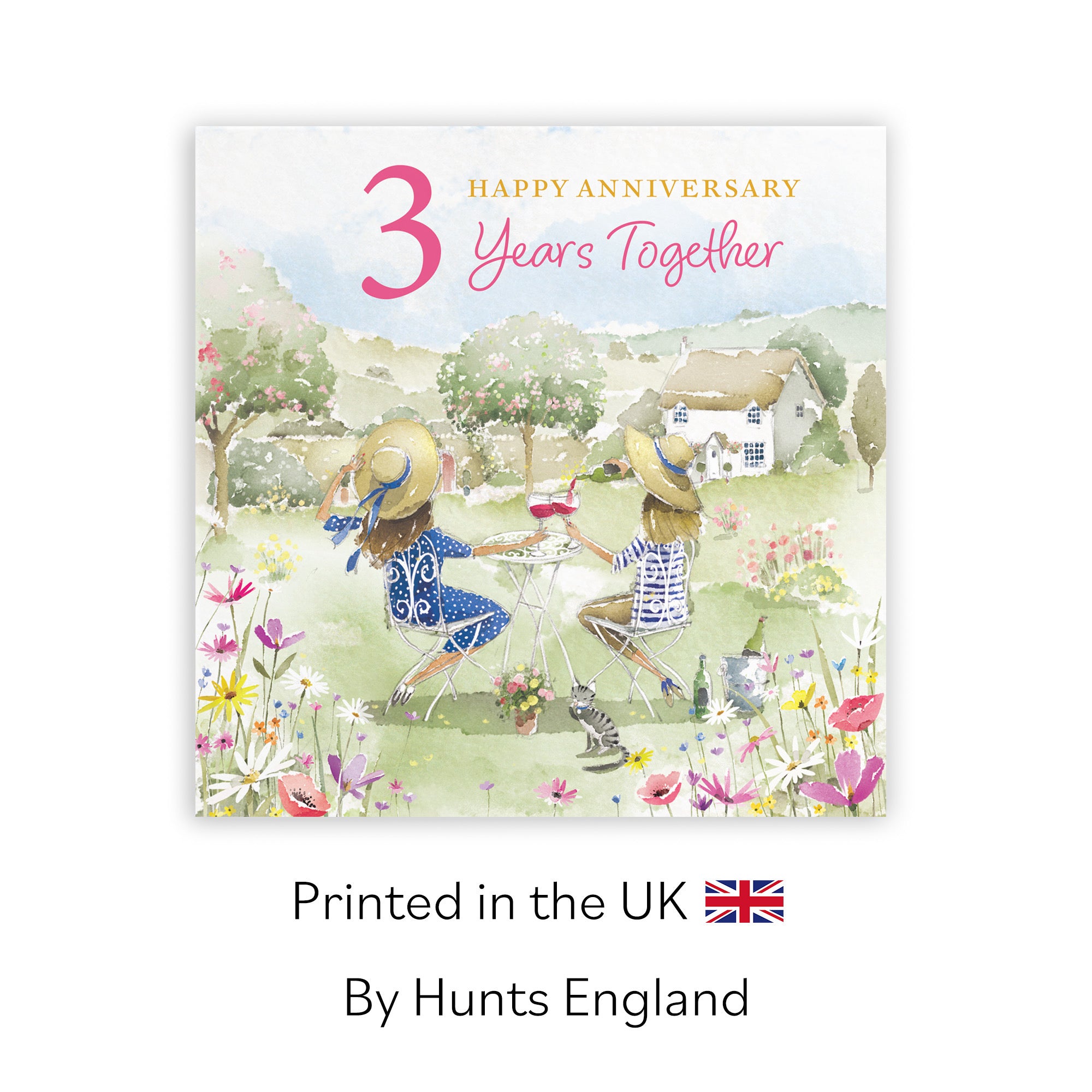 Women's 3rd Anniversary Card Countryside Garden Milo's Gallery - Default Title (RT06432)