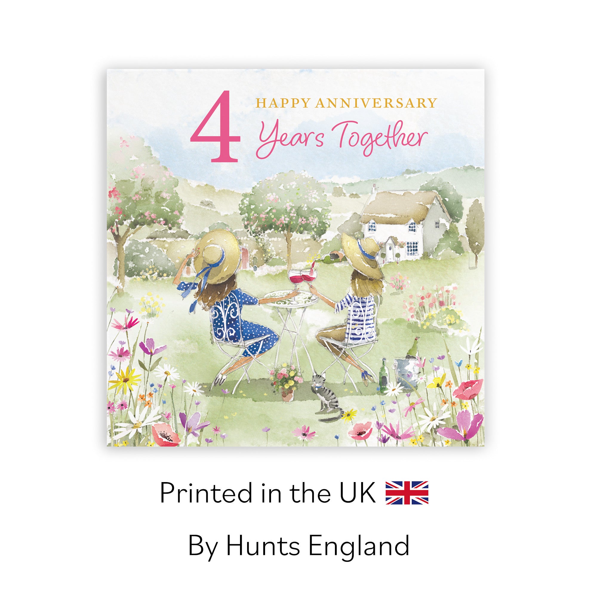 Women's 4th Anniversary Card Countryside Garden Milo's Gallery - Default Title (RT06433)
