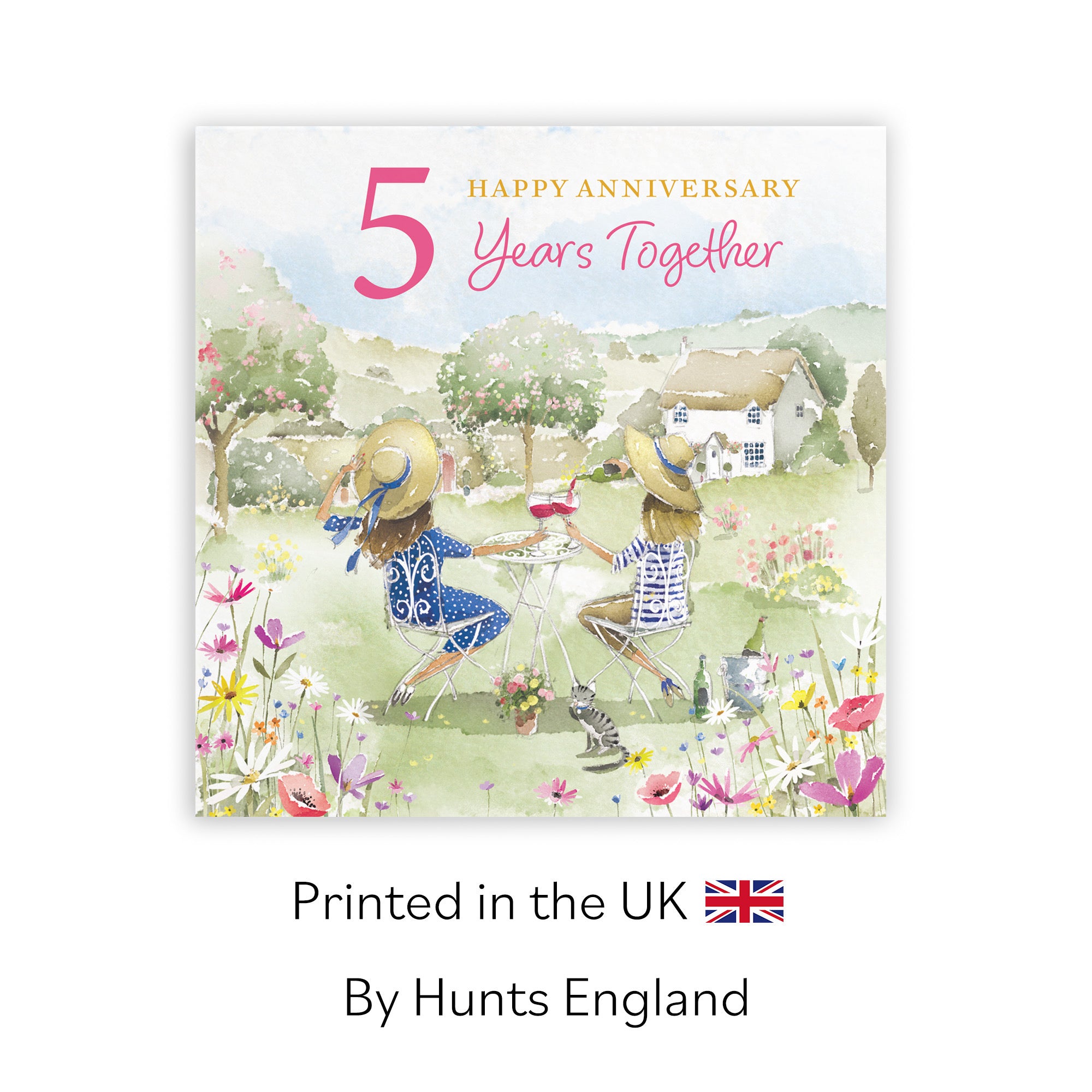Women's 5th Anniversary Card Countryside Garden Milo's Gallery - Default Title (RT06434)