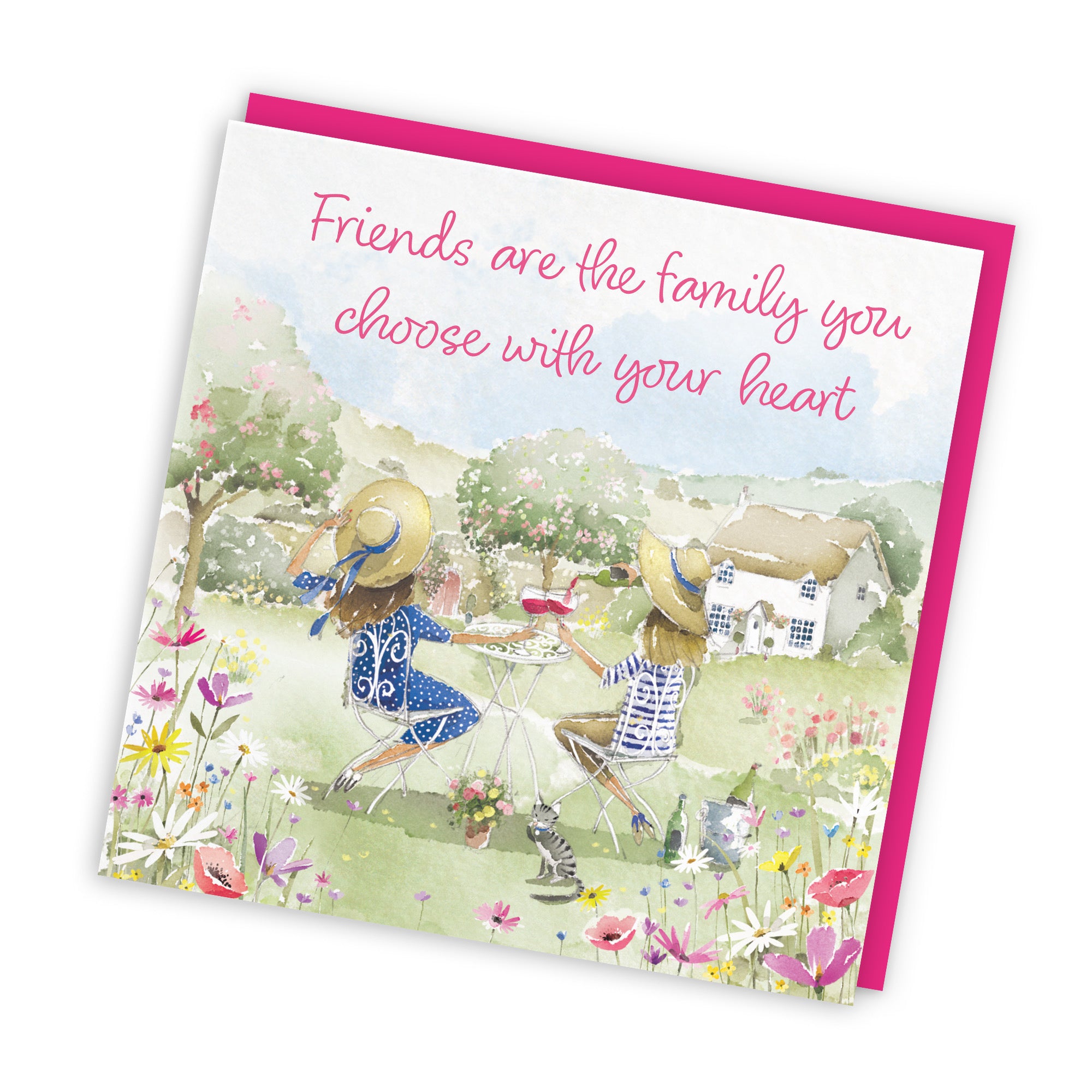 Friends Are Family You Choose Friendship Card Countryside Garden Milo's Gallery - Default Title (RT06448)