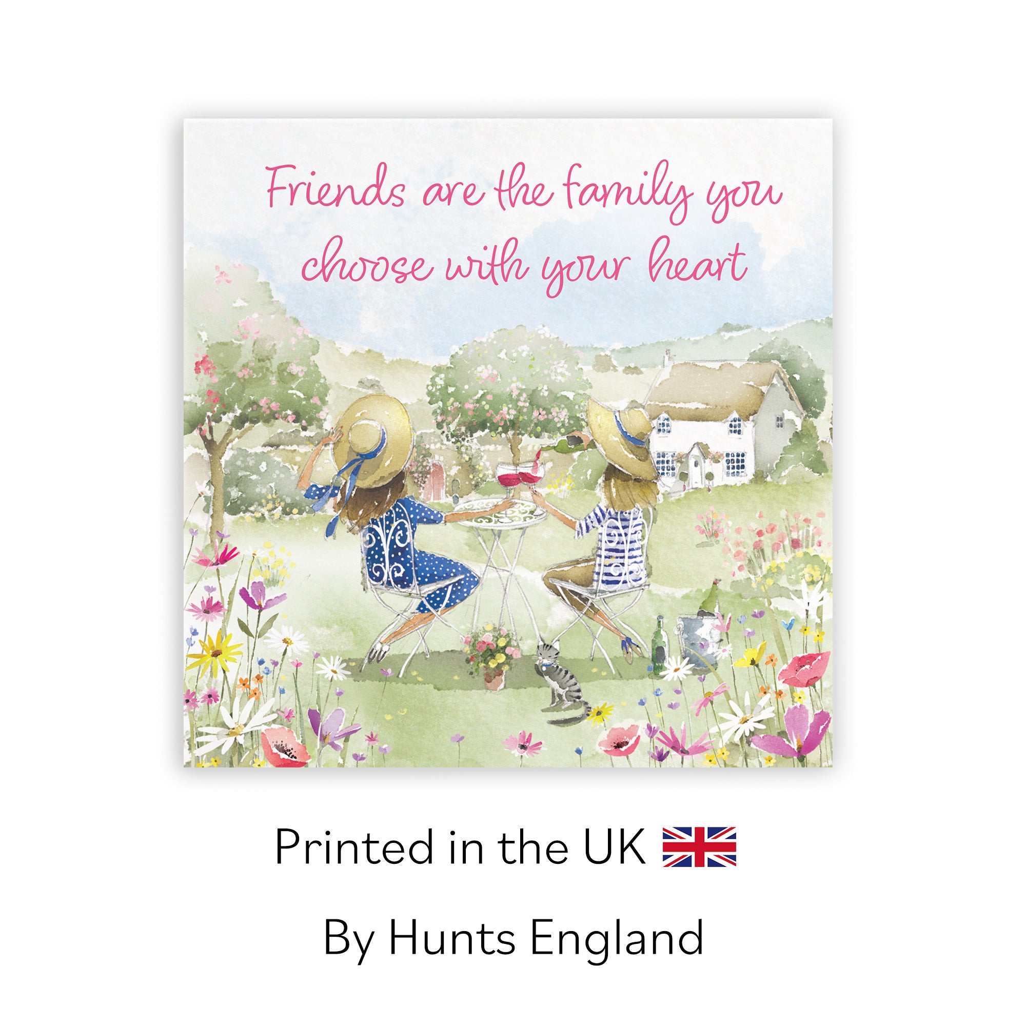 Friends Are Family You Choose Friendship Card Countryside Garden Milo's Gallery - Default Title (RT06448)
