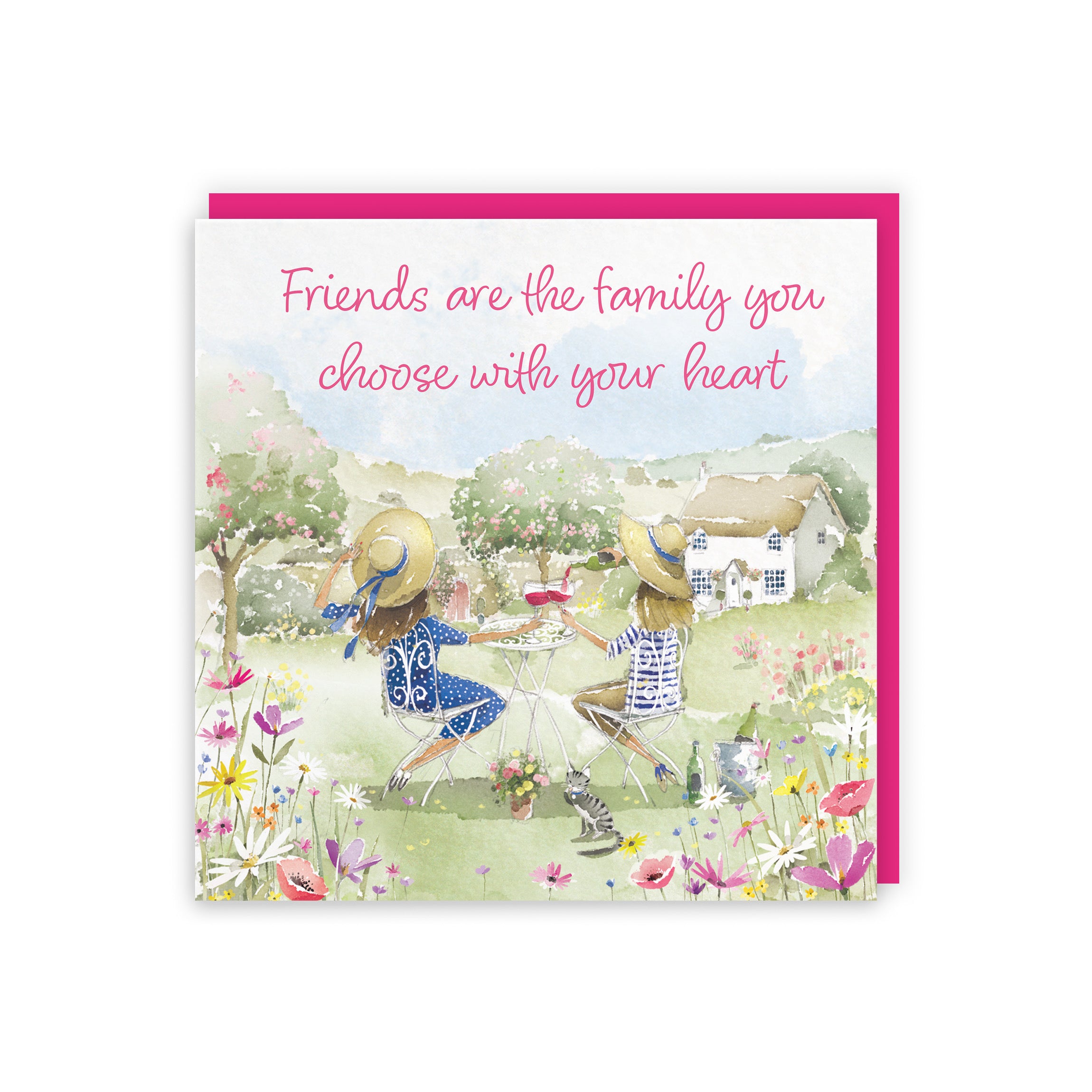 Friends Are Family You Choose Friendship Card Countryside Garden Milo's Gallery - Default Title (RT06448)