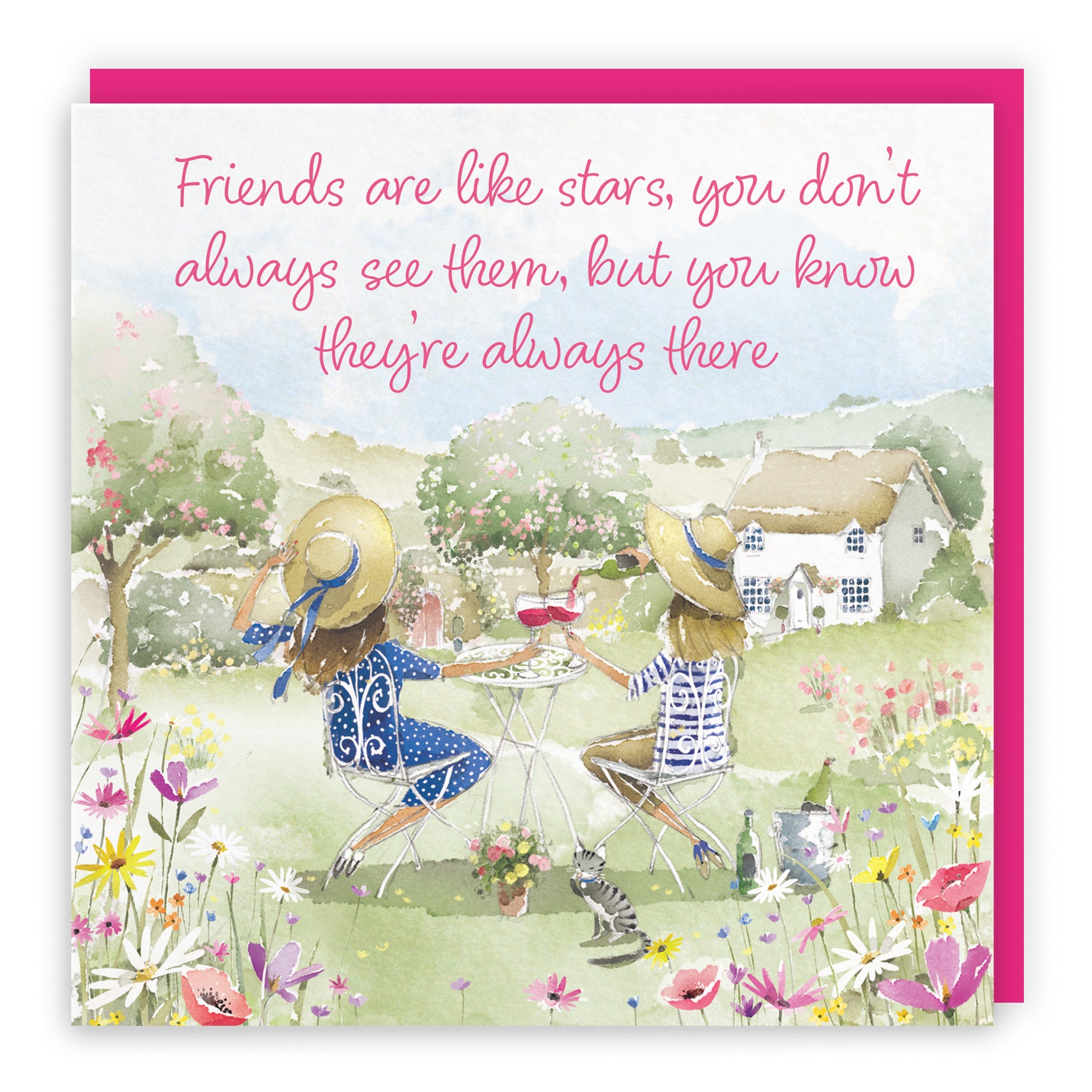 Friends Are Like Stars Friendship Card Countryside Garden Milo's Gallery - Default Title (RT06449)