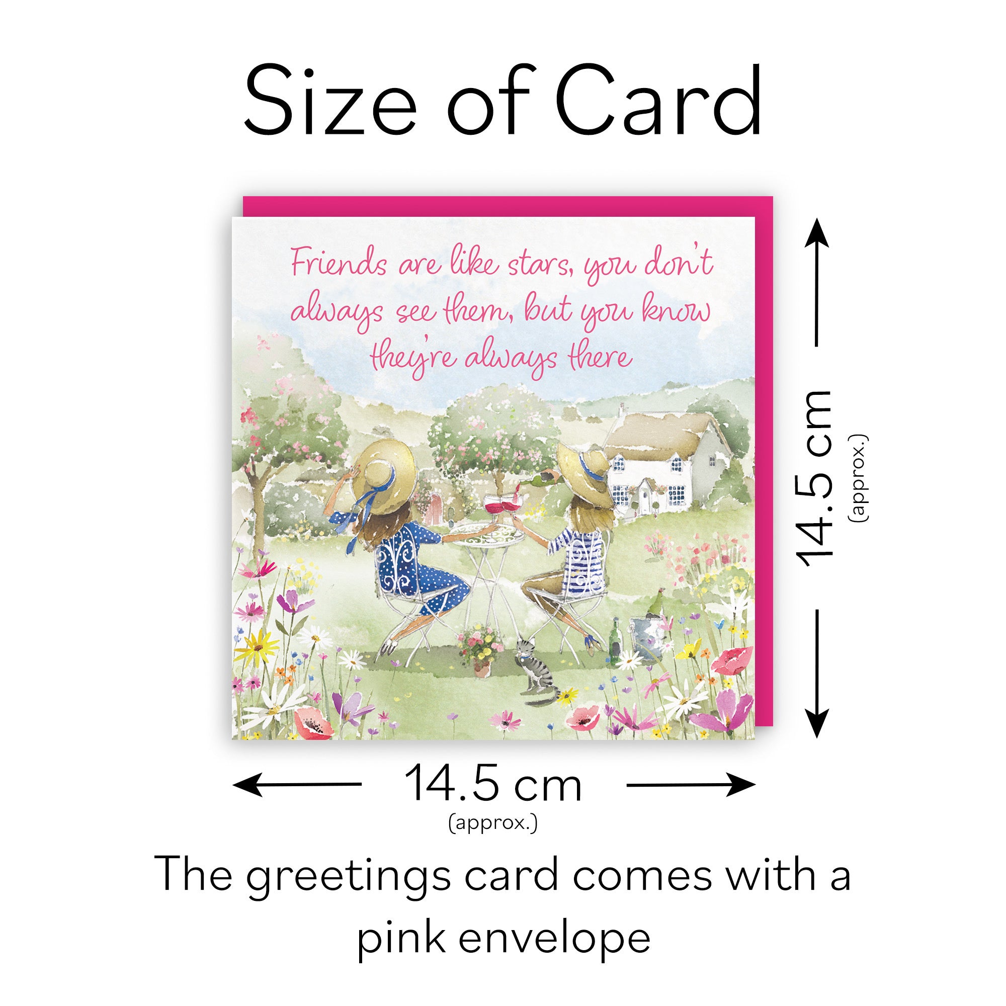 Friends Are Like Stars Friendship Card Countryside Garden Milo's Gallery - Default Title (RT06449)
