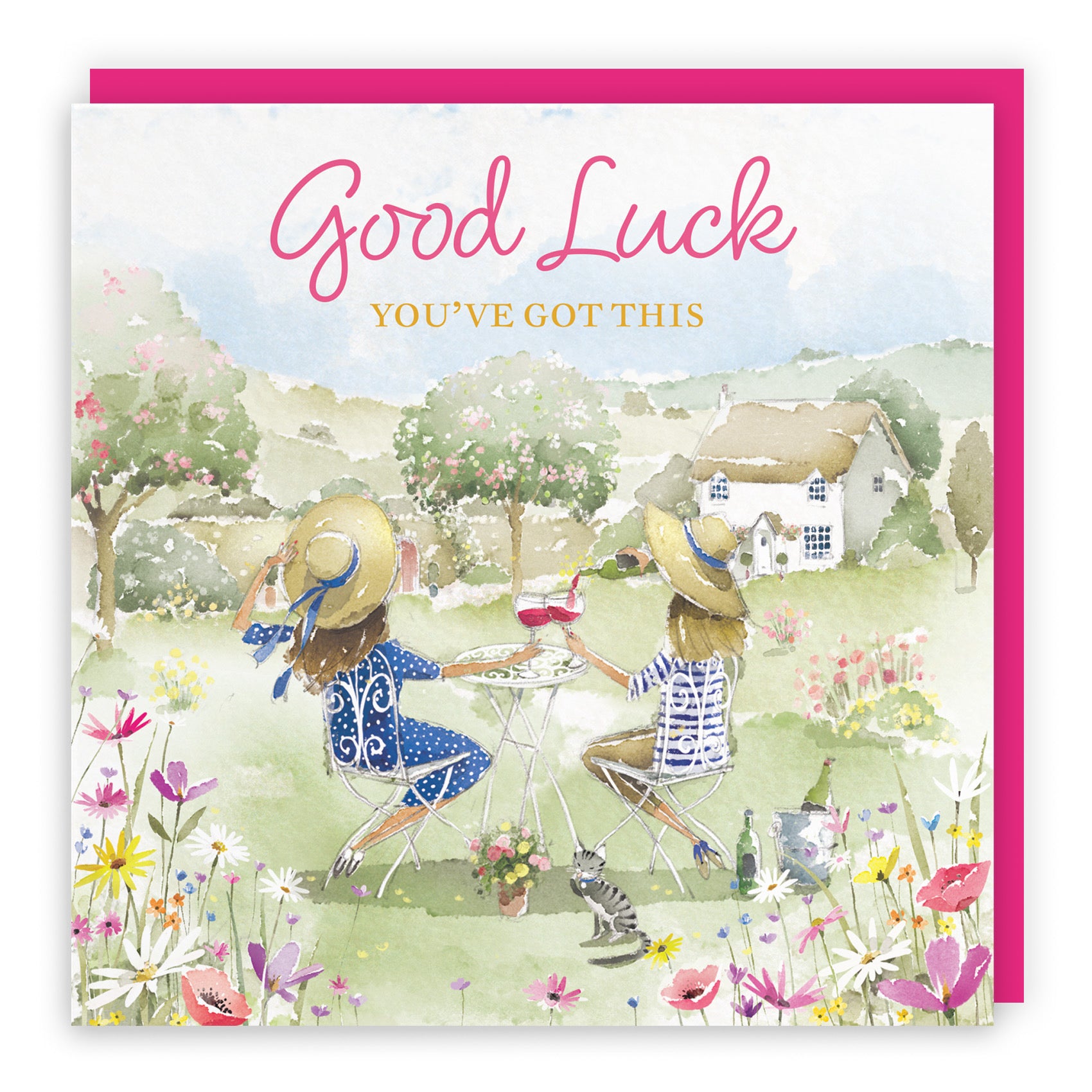 Women's Good Luck Card Countryside Garden Milo's Gallery - Default Title (RT06466)