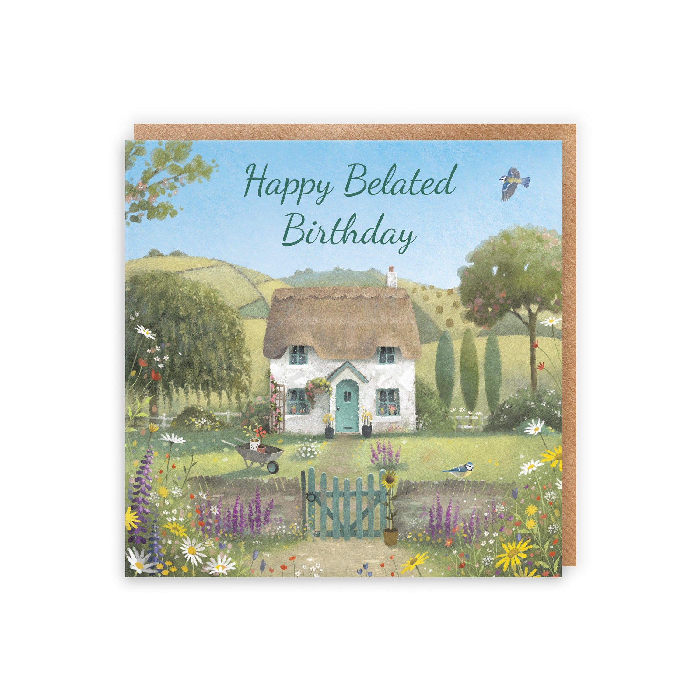 Belated Birthday Card Thatched Cottage Milo's Gallery - Default Title (RT06469)