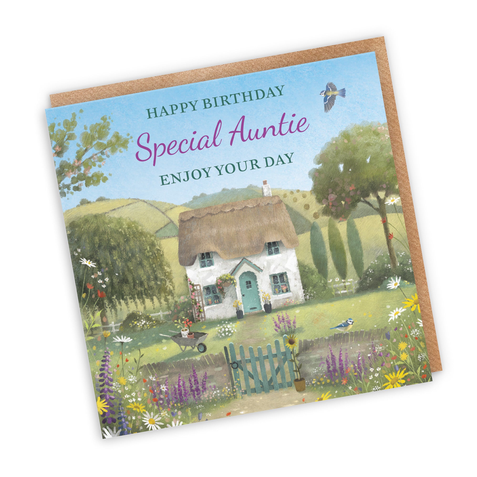 Auntie Birthday Card Thatched Cottage Milo's Gallery - Default Title (RT06470)
