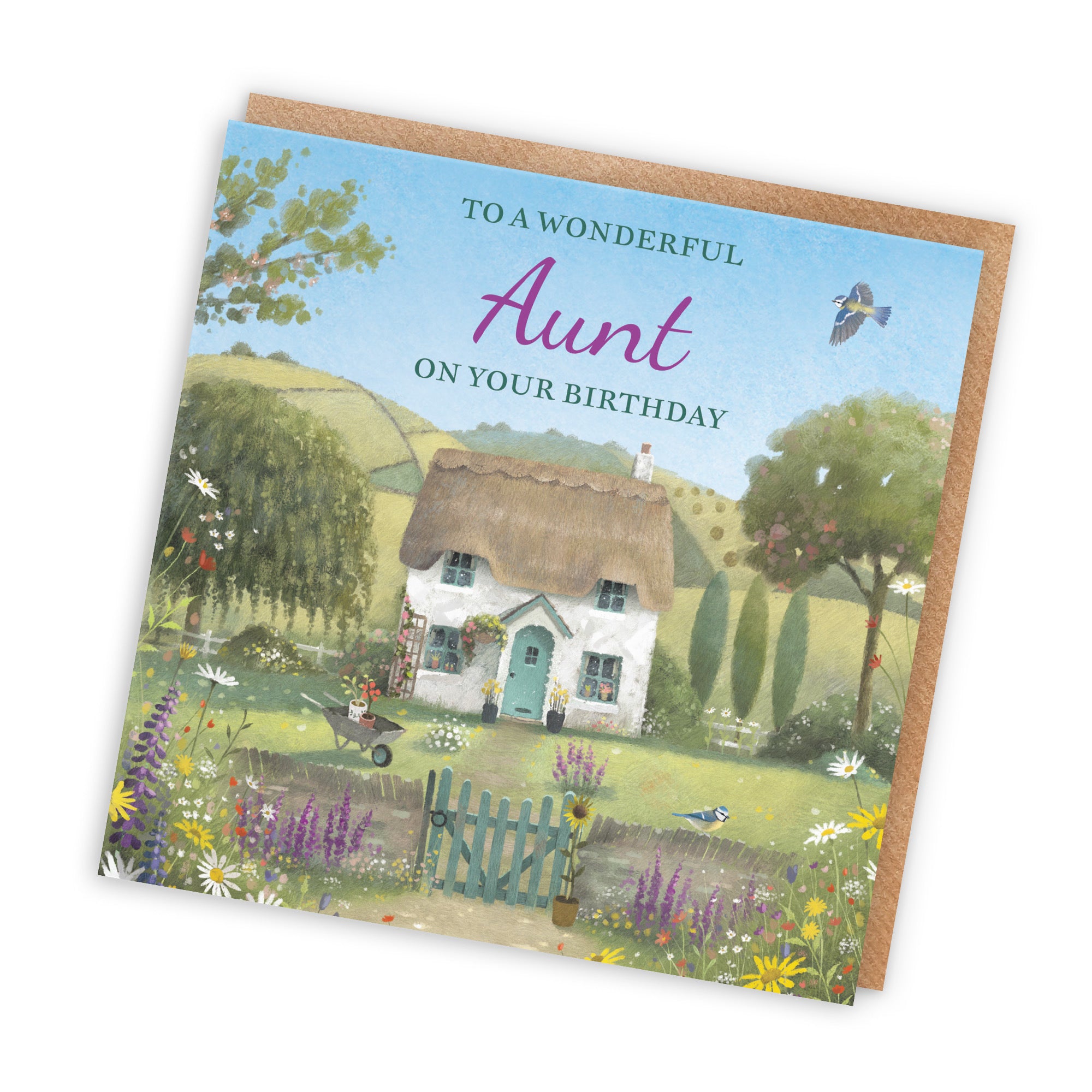 Aunt Birthday Card Thatched Cottage Milo's Gallery - Default Title (RT06471)