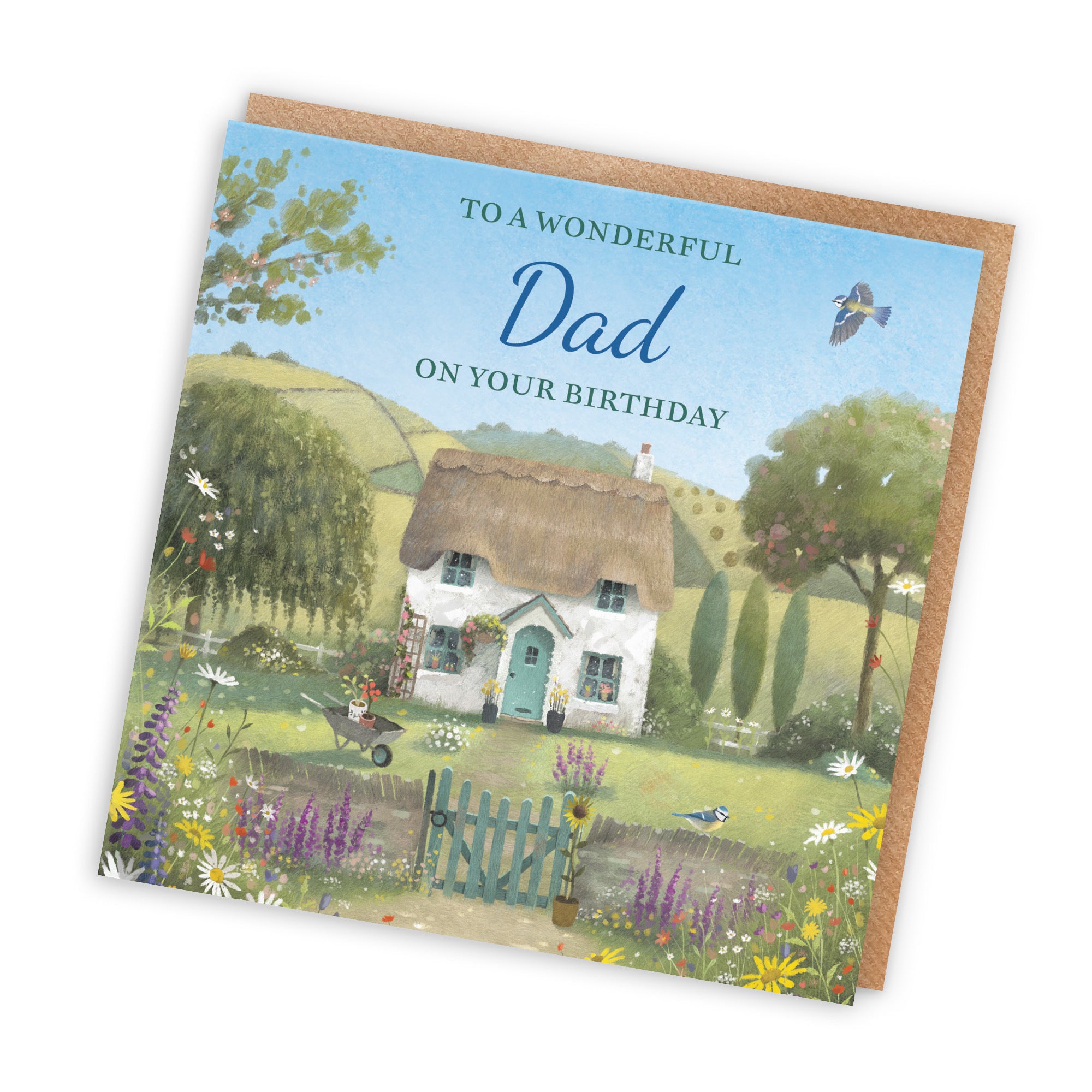 Dad Birthday Card Thatched Cottage Milo's Gallery - Default Title (RT06478)
