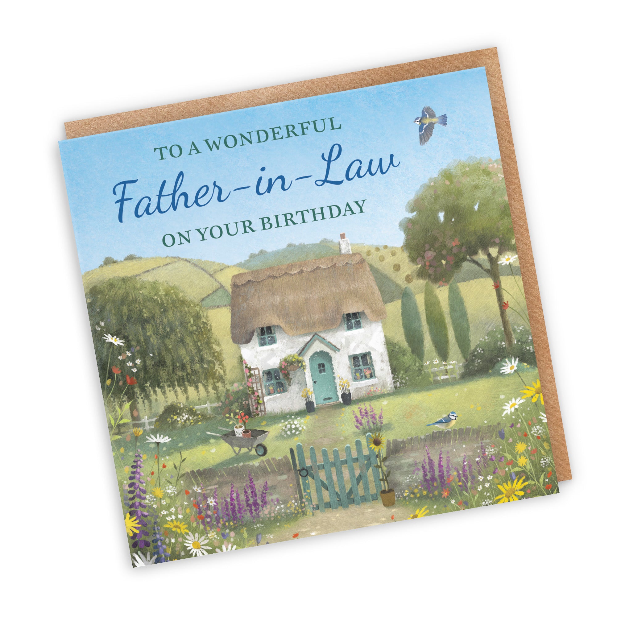 Father-in-Law Birthday Card Thatched Cottage Milo's Gallery - Default Title (RT06481)
