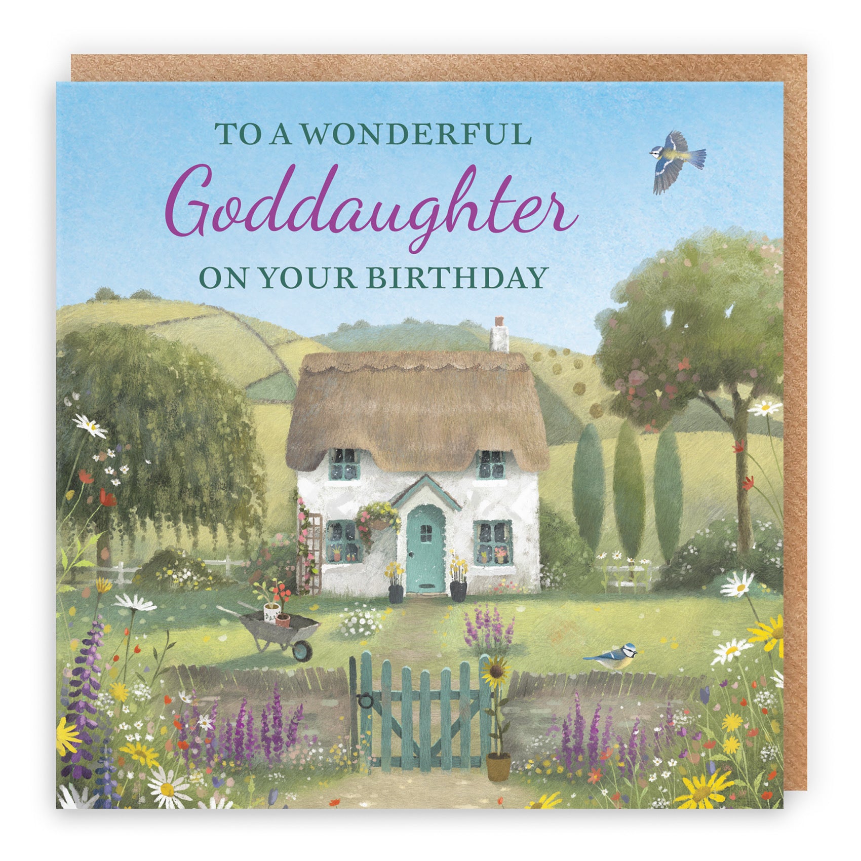 Goddaughter Birthday Card Thatched Cottage Milo's Gallery - Default Title (RT06485)