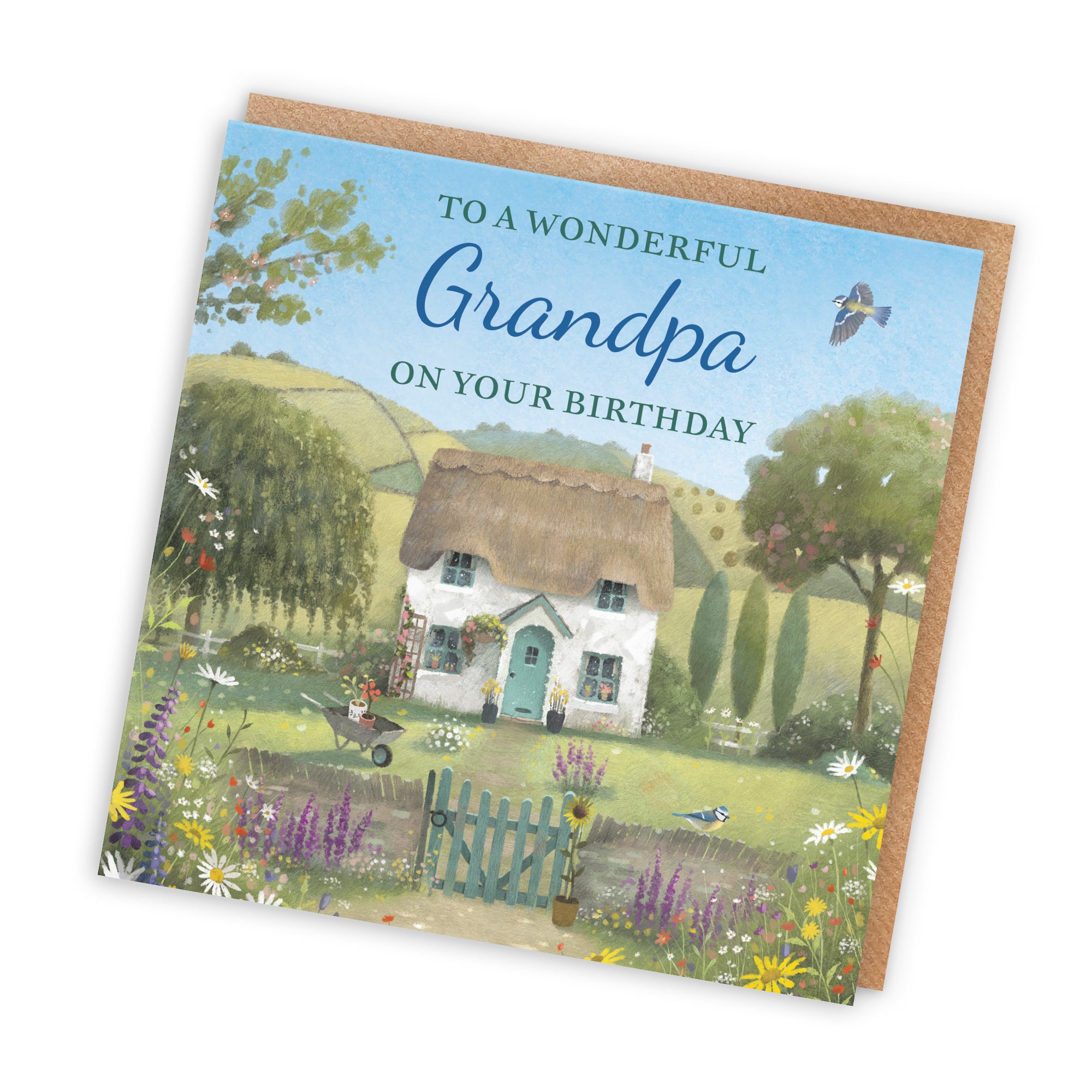 Grandpa Birthday Card Thatched Cottage Milo's Gallery - Default Title (RT06489)