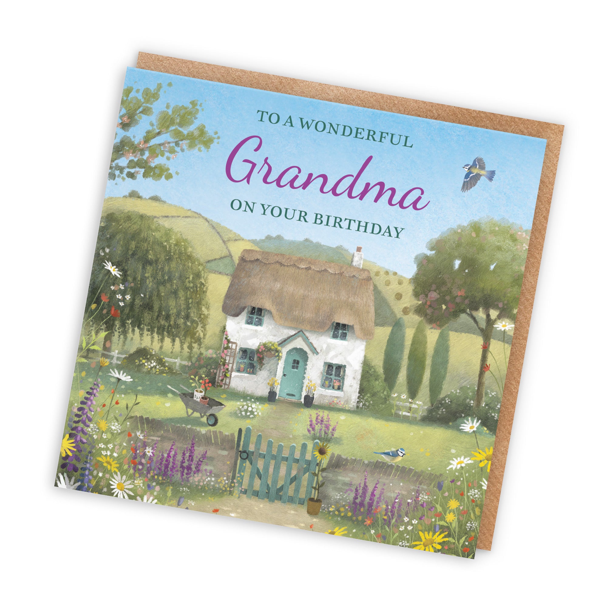 Grandma Birthday Card Thatched Cottage Milo's Gallery - Default Title (RT06491)