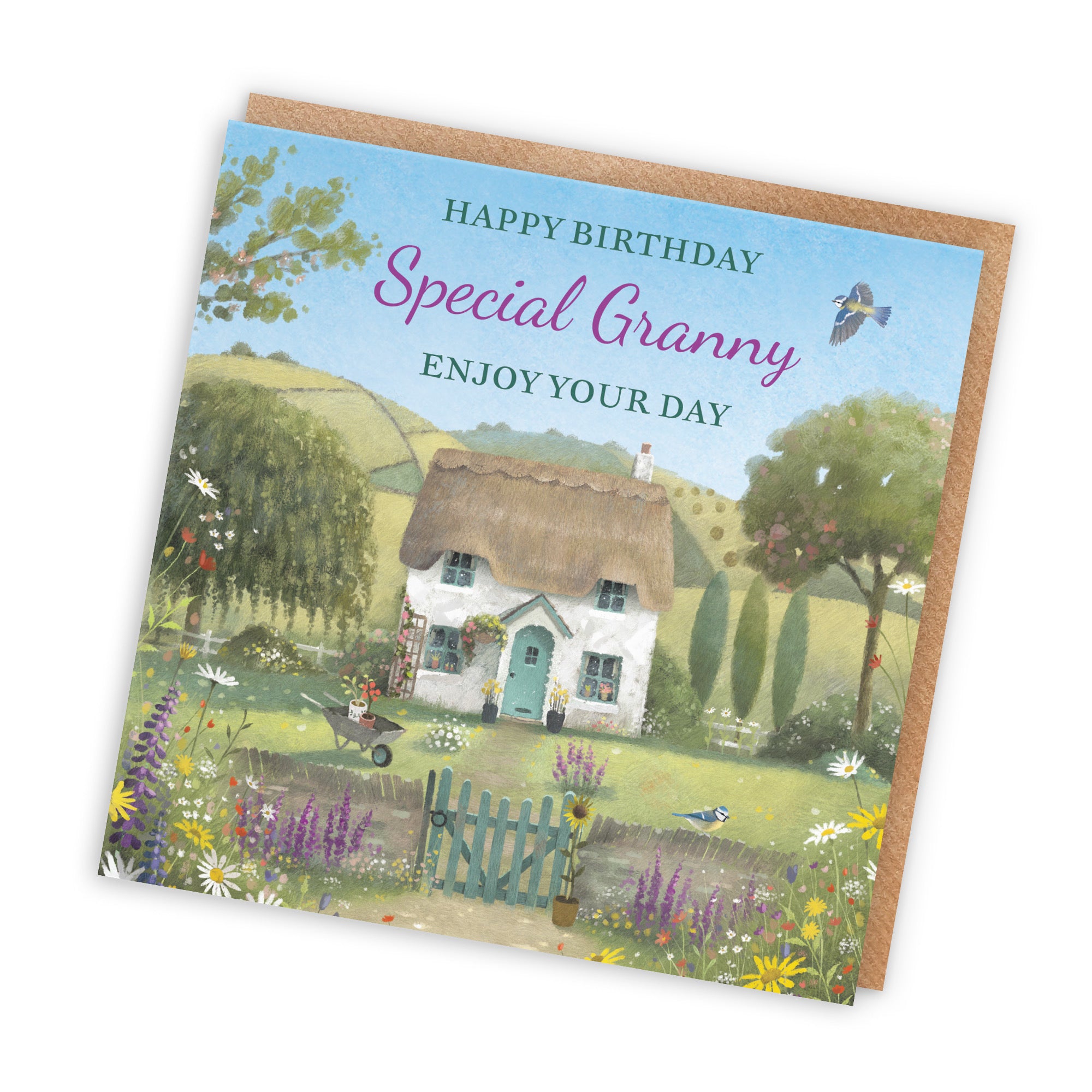Granny Birthday Card Thatched Cottage Milo's Gallery - Default Title (RT06492)
