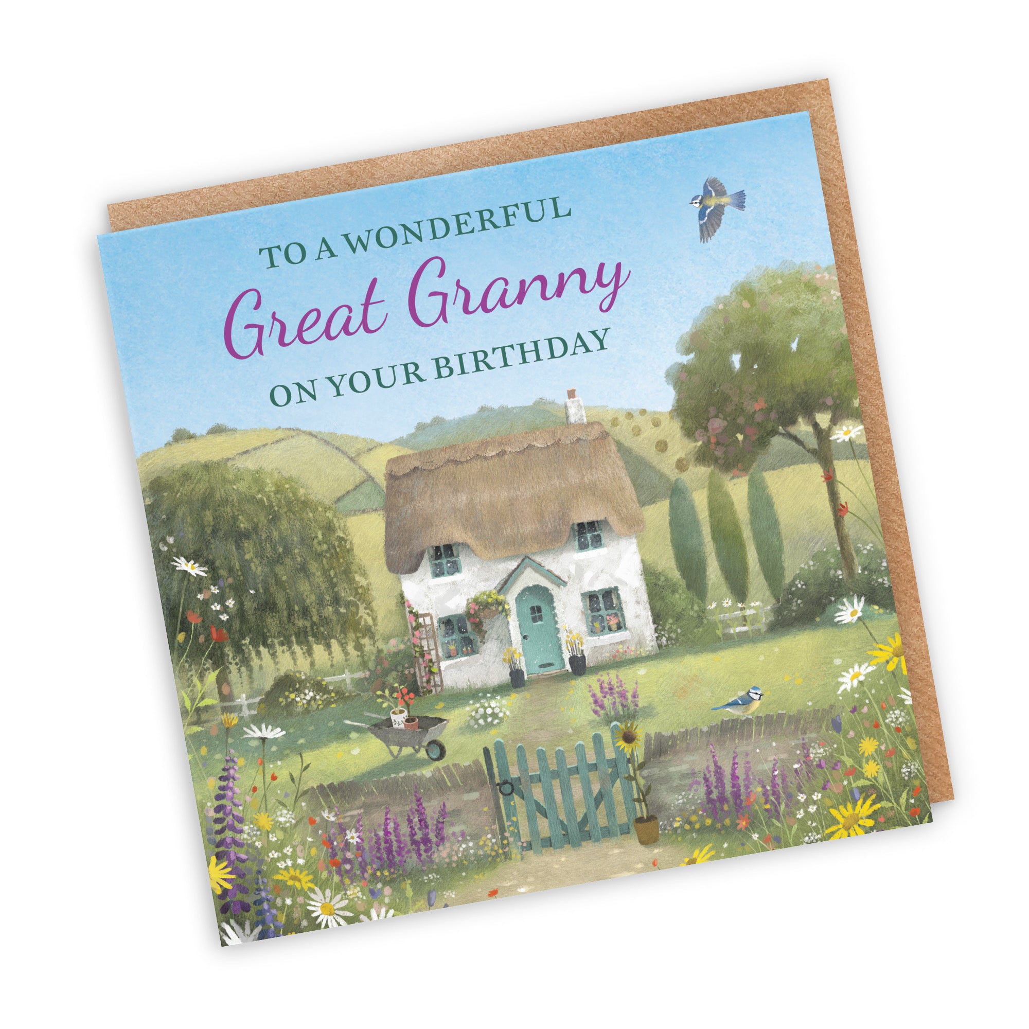 Great Granny Birthday Card Thatched Cottage Milo's Gallery - Default Title (RT06501)