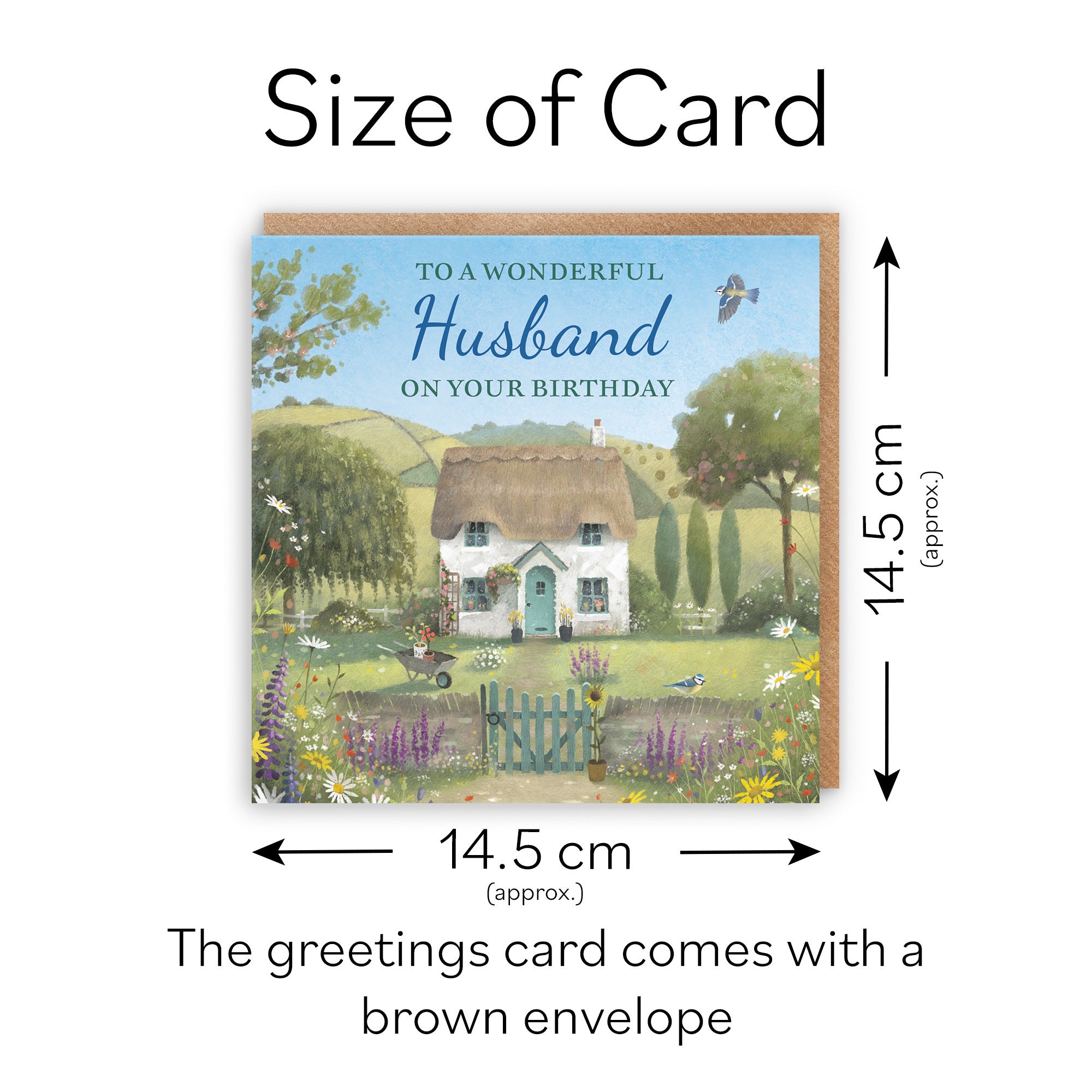 Husband Birthday Card Thatched Cottage Milo's Gallery - Default Title (RT06503)