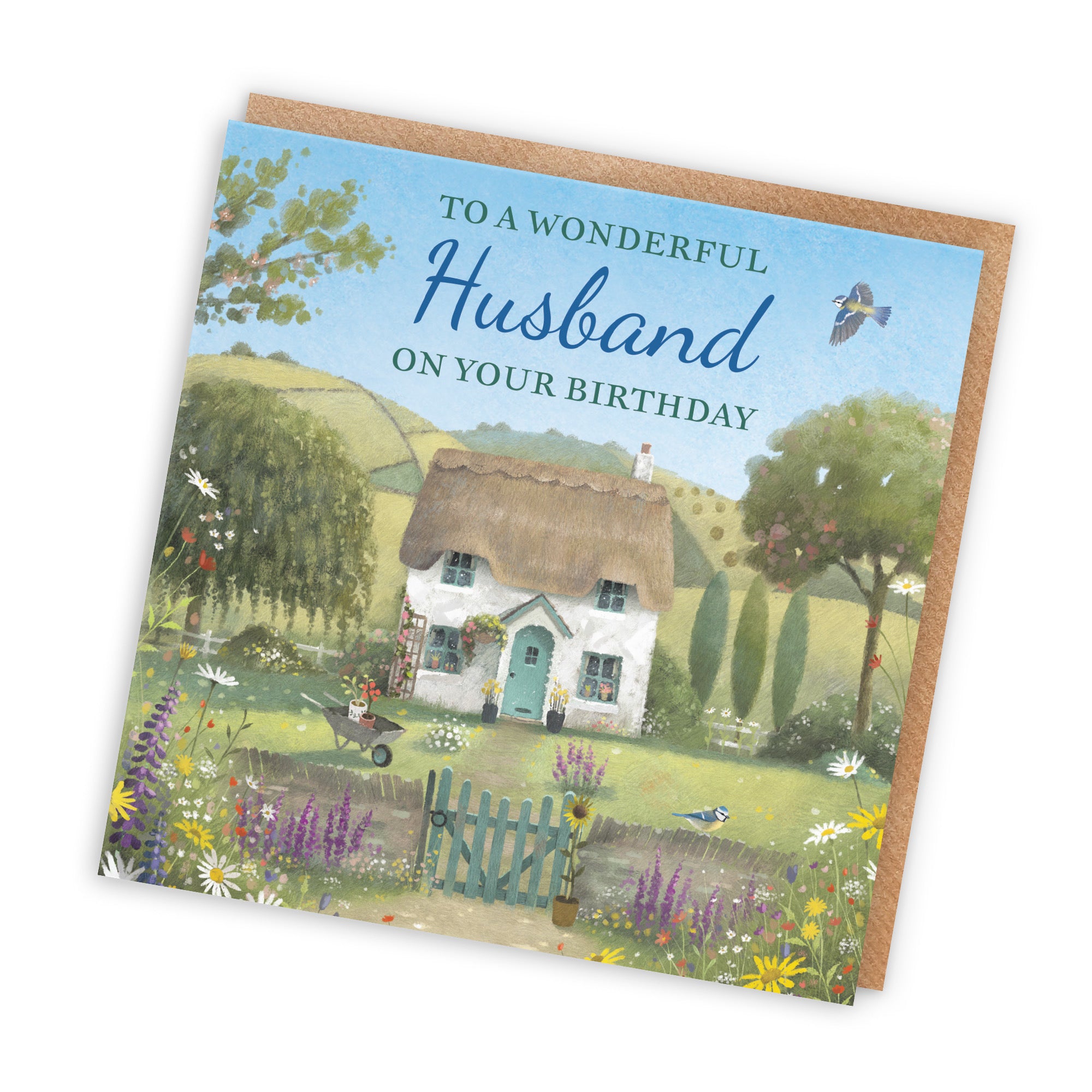 Husband Birthday Card Thatched Cottage Milo's Gallery - Default Title (RT06503)