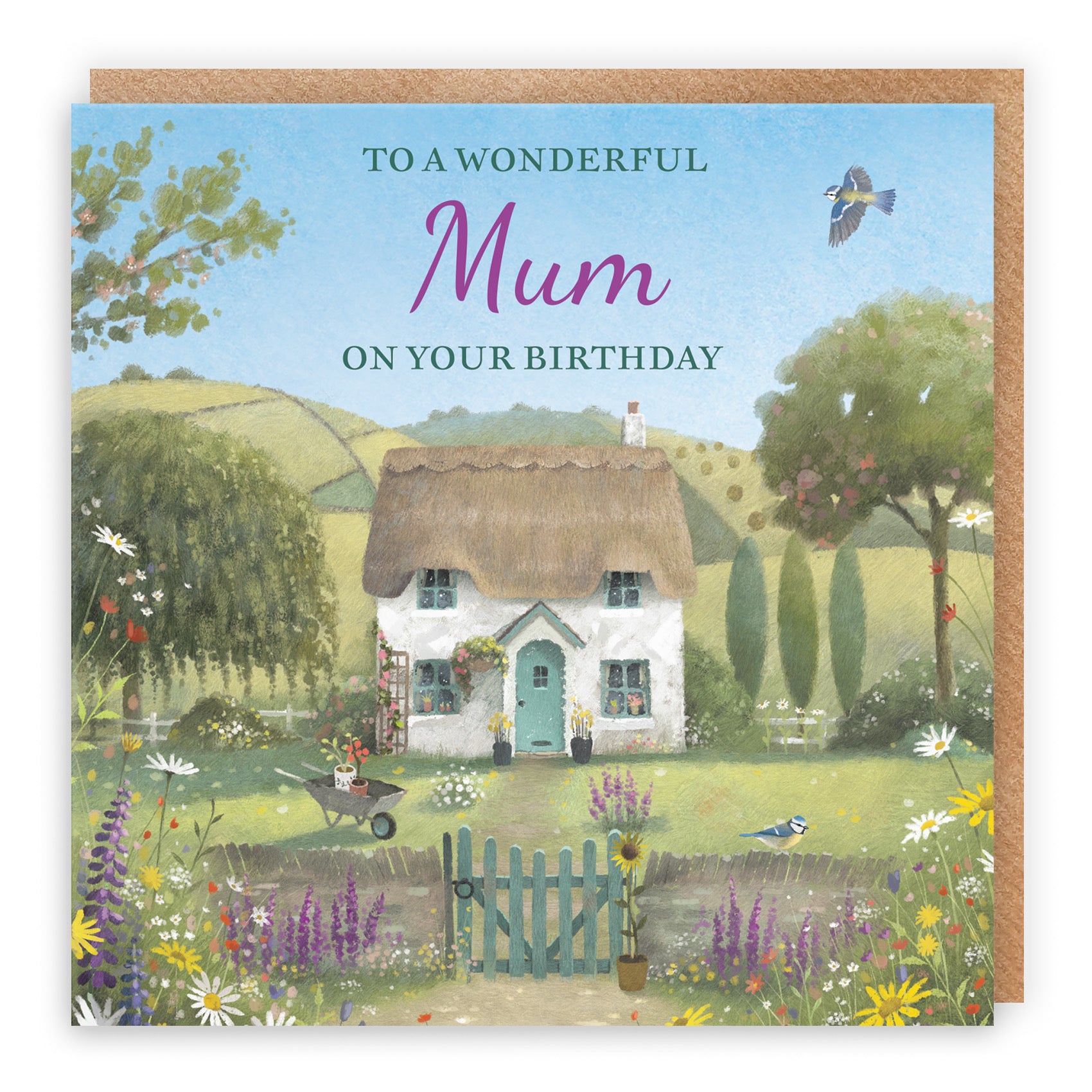Mum Birthday Card Thatched Cottage Milo's Gallery - Default Title (RT06504)