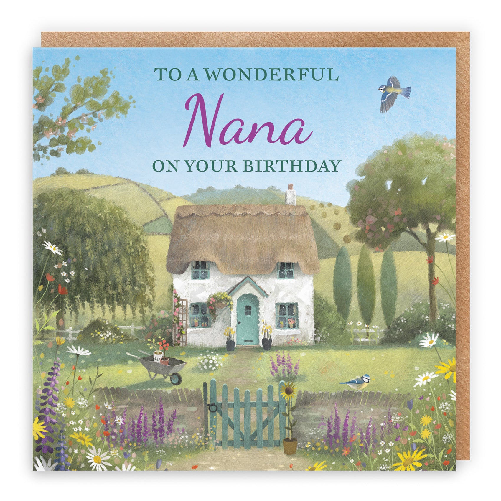 Nana Birthday Card Thatched Cottage Milo's Gallery - Default Title (RT06507)