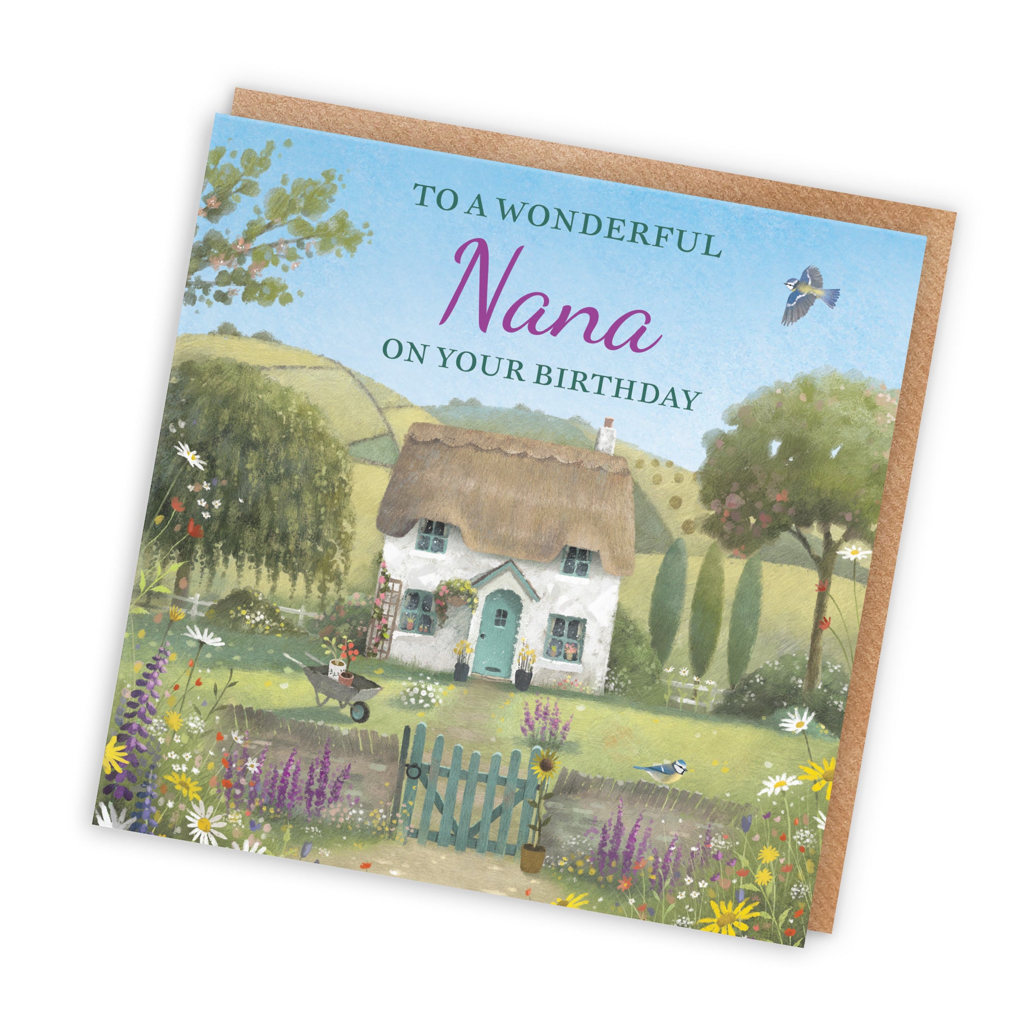 Nana Birthday Card Thatched Cottage Milo's Gallery - Default Title (RT06507)