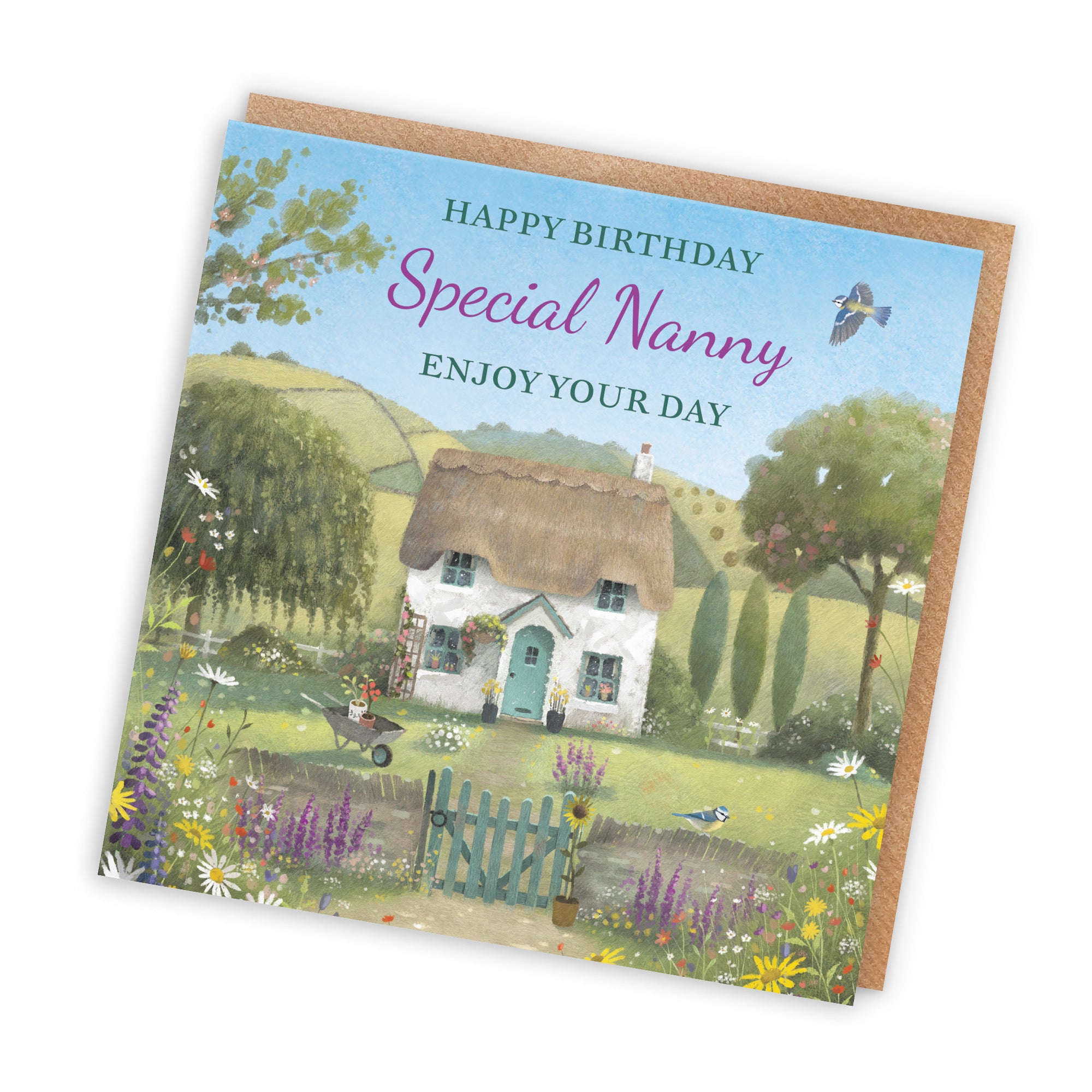 Nanny Birthday Card Thatched Cottage Milo's Gallery - Default Title (RT06509)