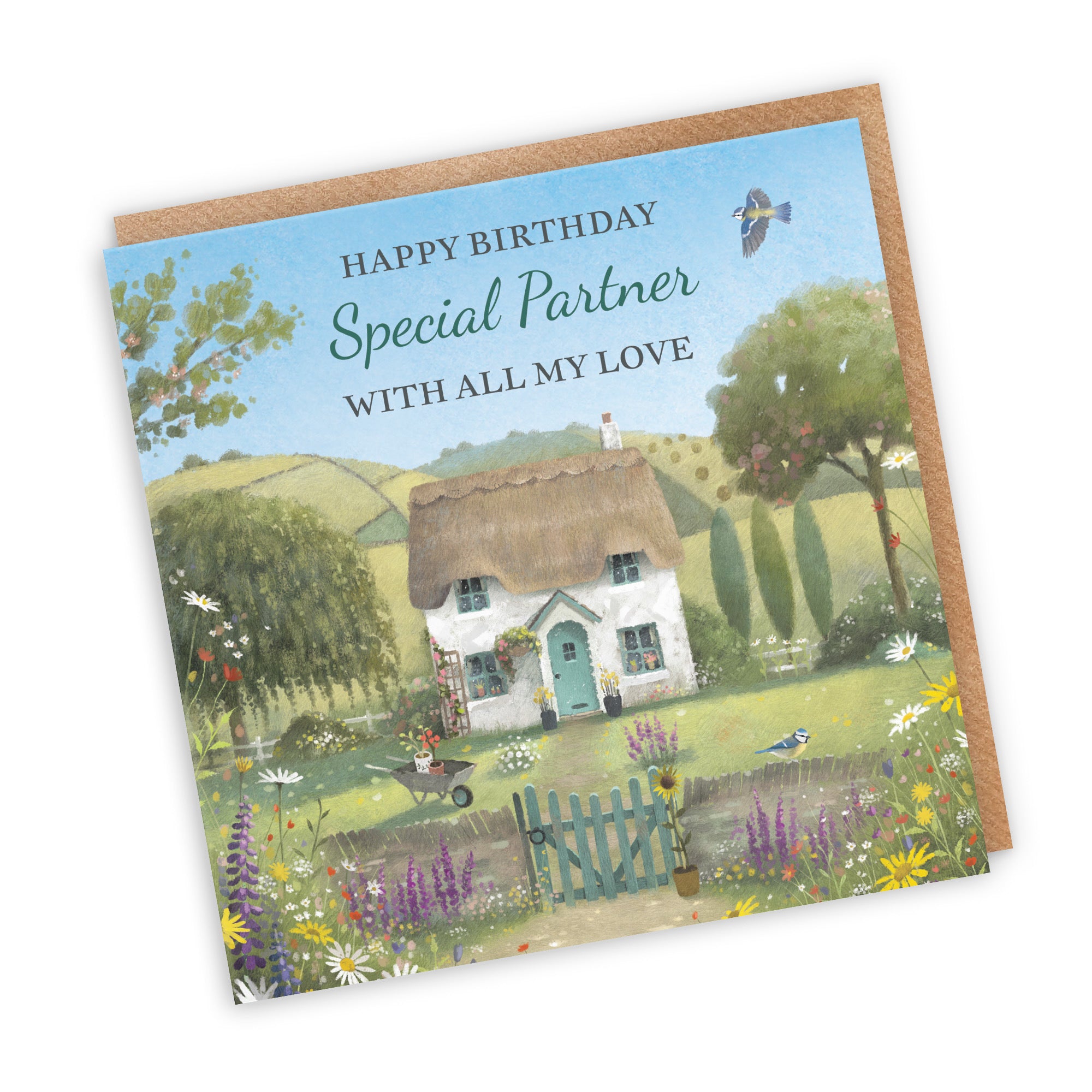 Partner Birthday Card Thatched Cottage Milo's Gallery - Default Title (RT06514)