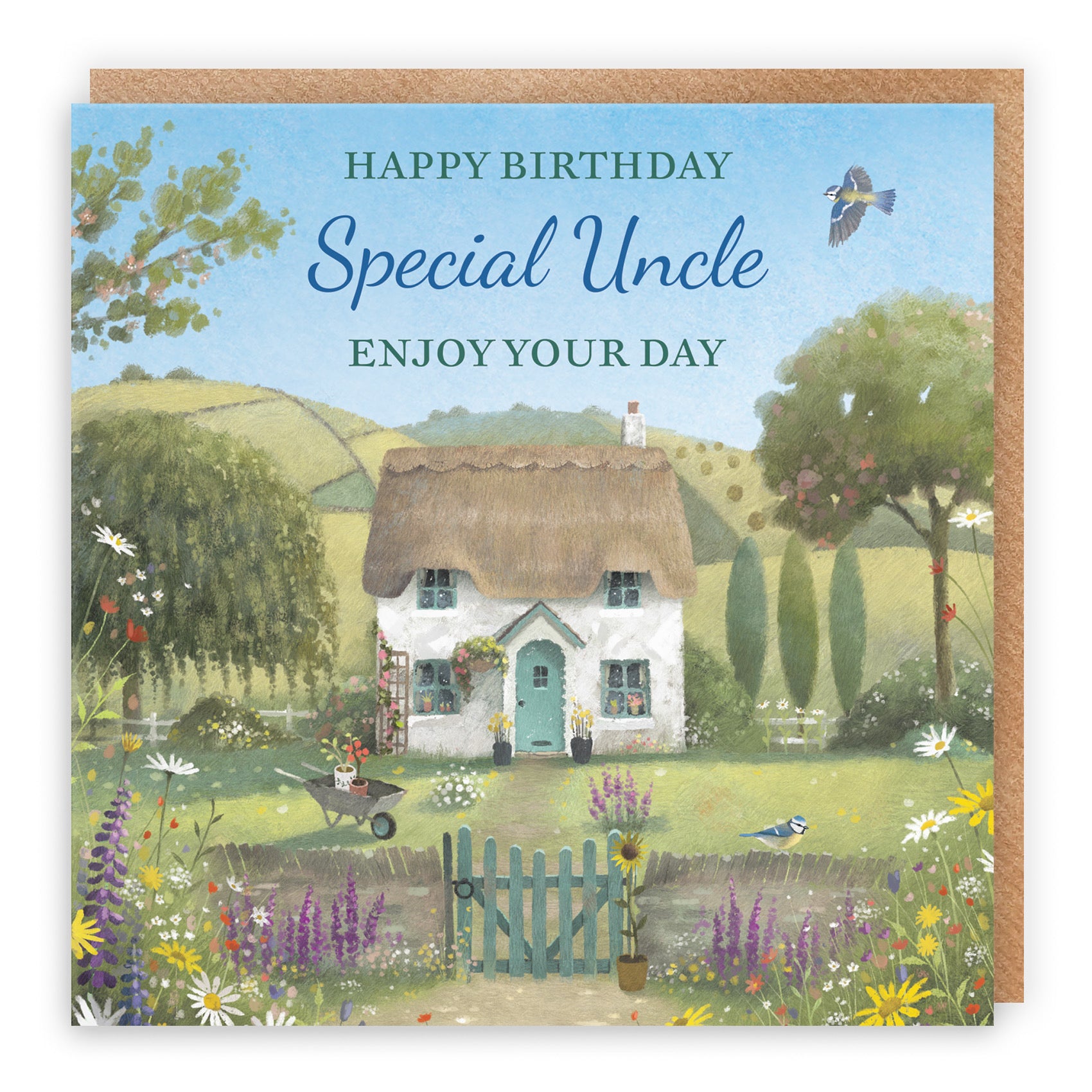 Uncle Birthday Card Thatched Cottage Milo's Gallery - Default Title (RT06522)