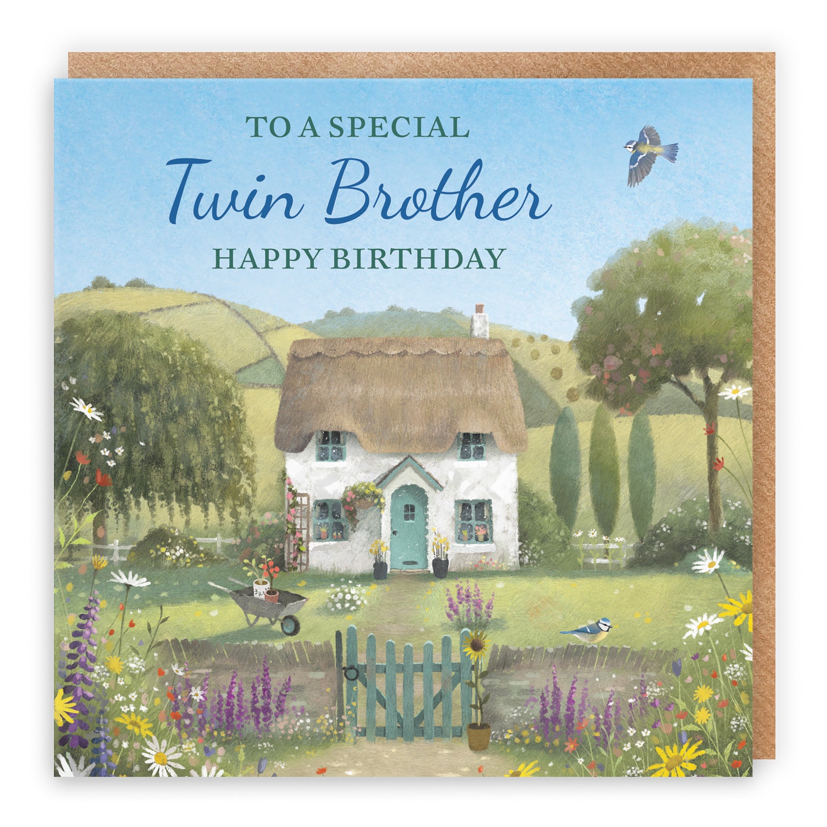 Twin Brother Birthday Card Thatched Cottage Milo's Gallery - Default Title (RT06526)