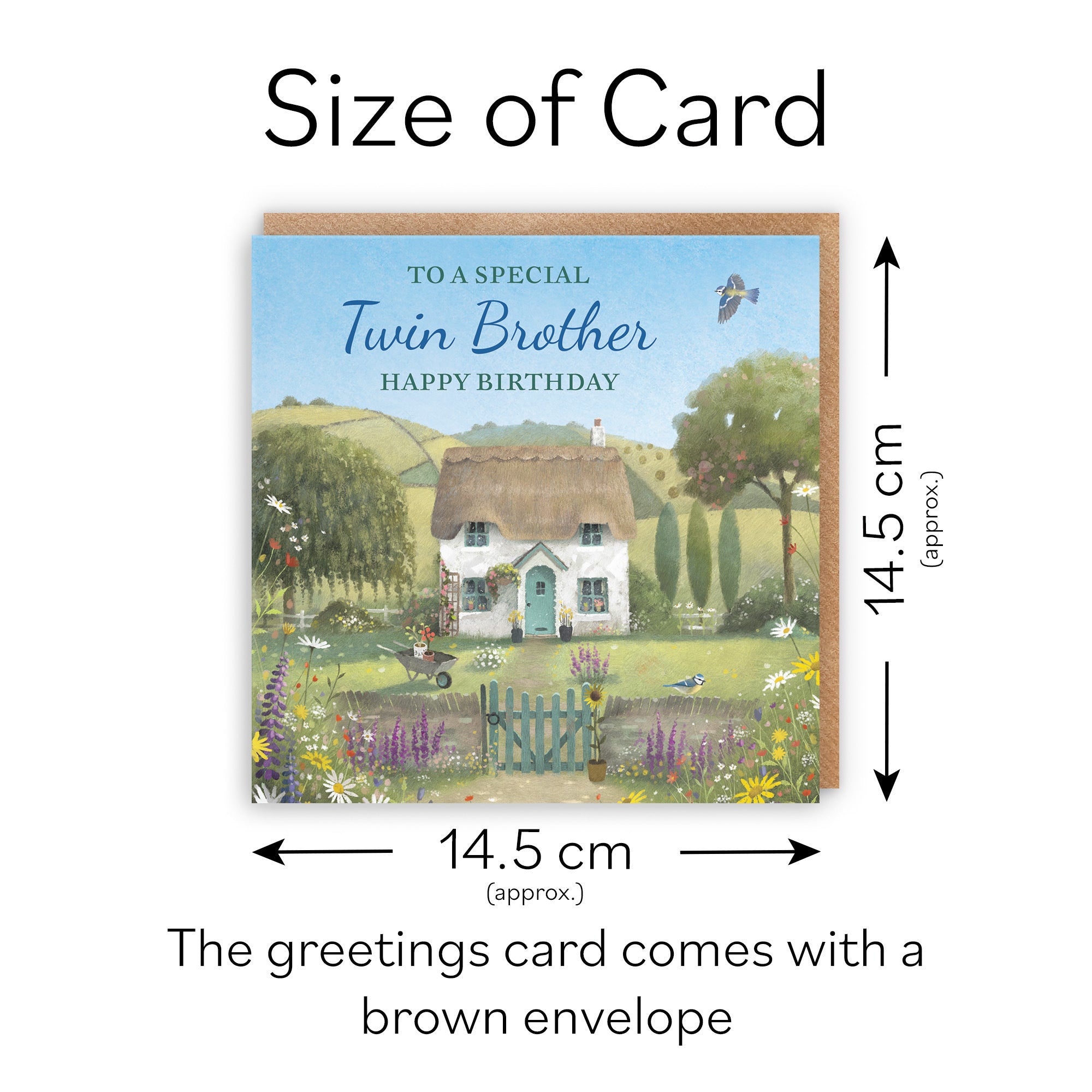 Twin Brother Birthday Card Thatched Cottage Milo's Gallery - Default Title (RT06526)