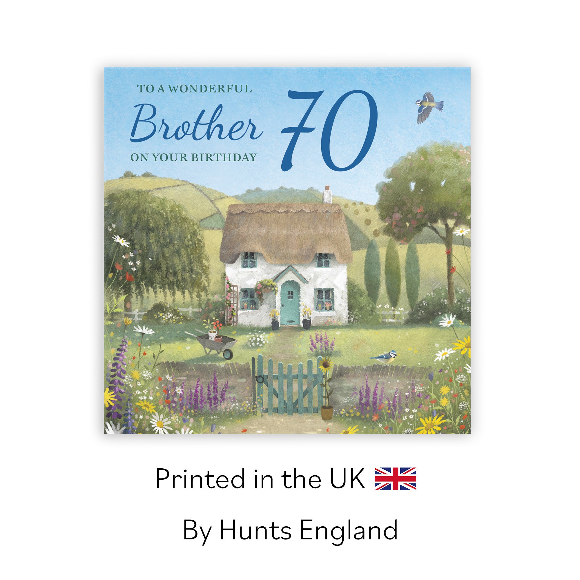 70th Brother Birthday Card Thatched Cottage Milo's Gallery - Default Title (RT06589)