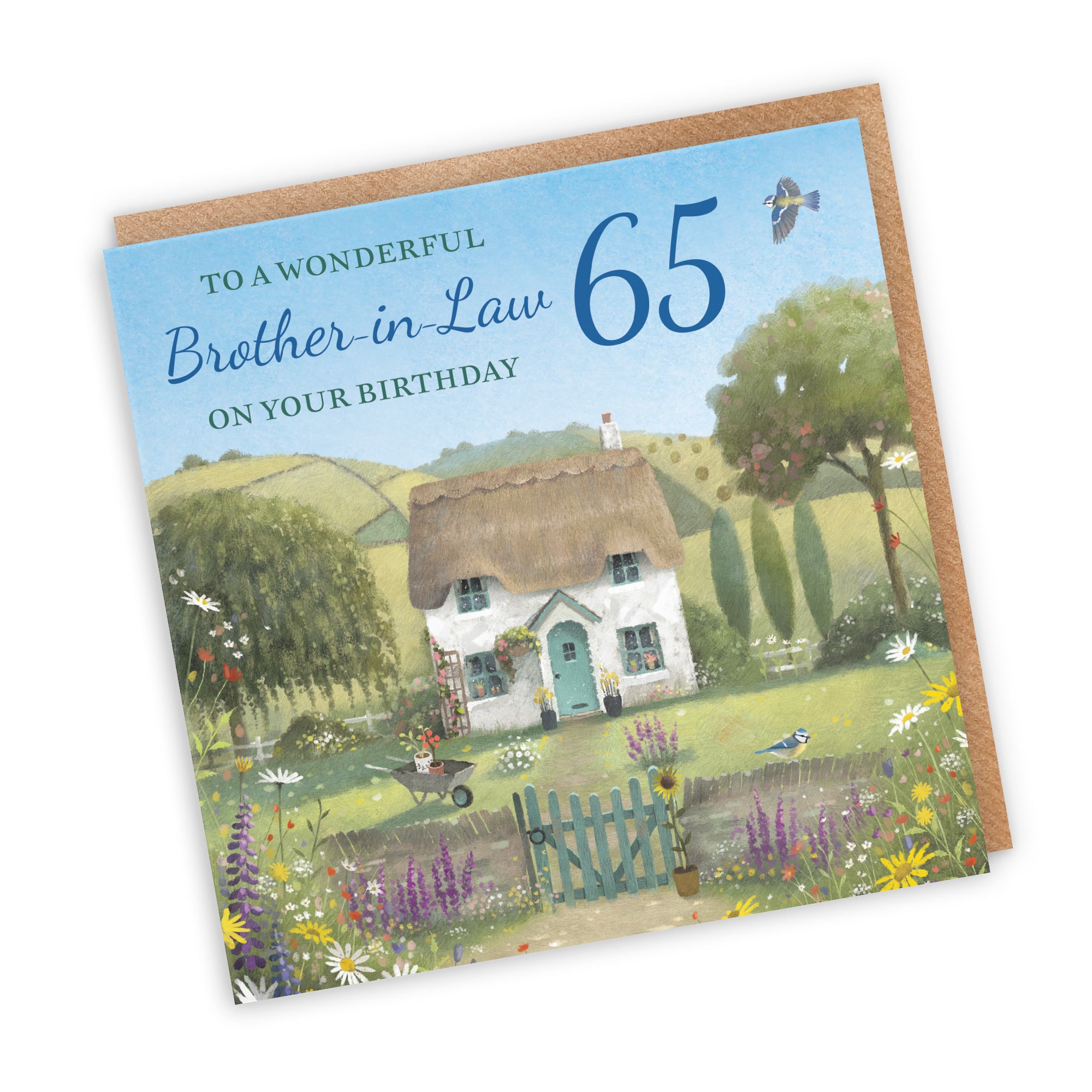 65th Brother-in-Law Birthday Card Thatched Cottage Milo's Gallery - Default Title (RT06597)