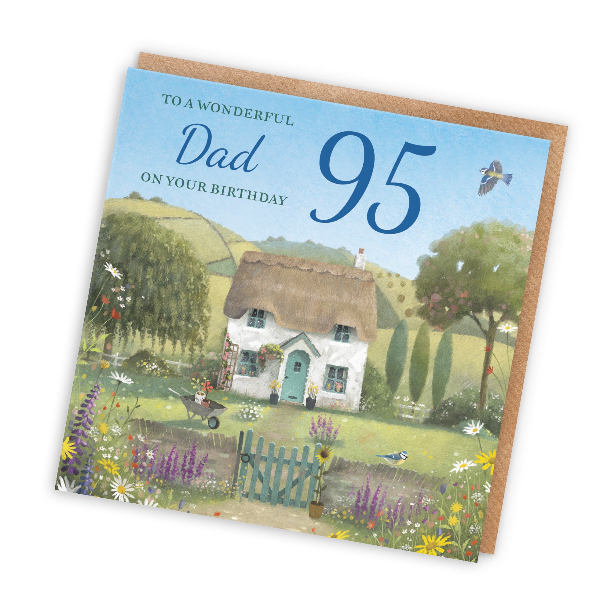 95th Dad Birthday Card Thatched Cottage Milo's Gallery - Default Title (RT06618)