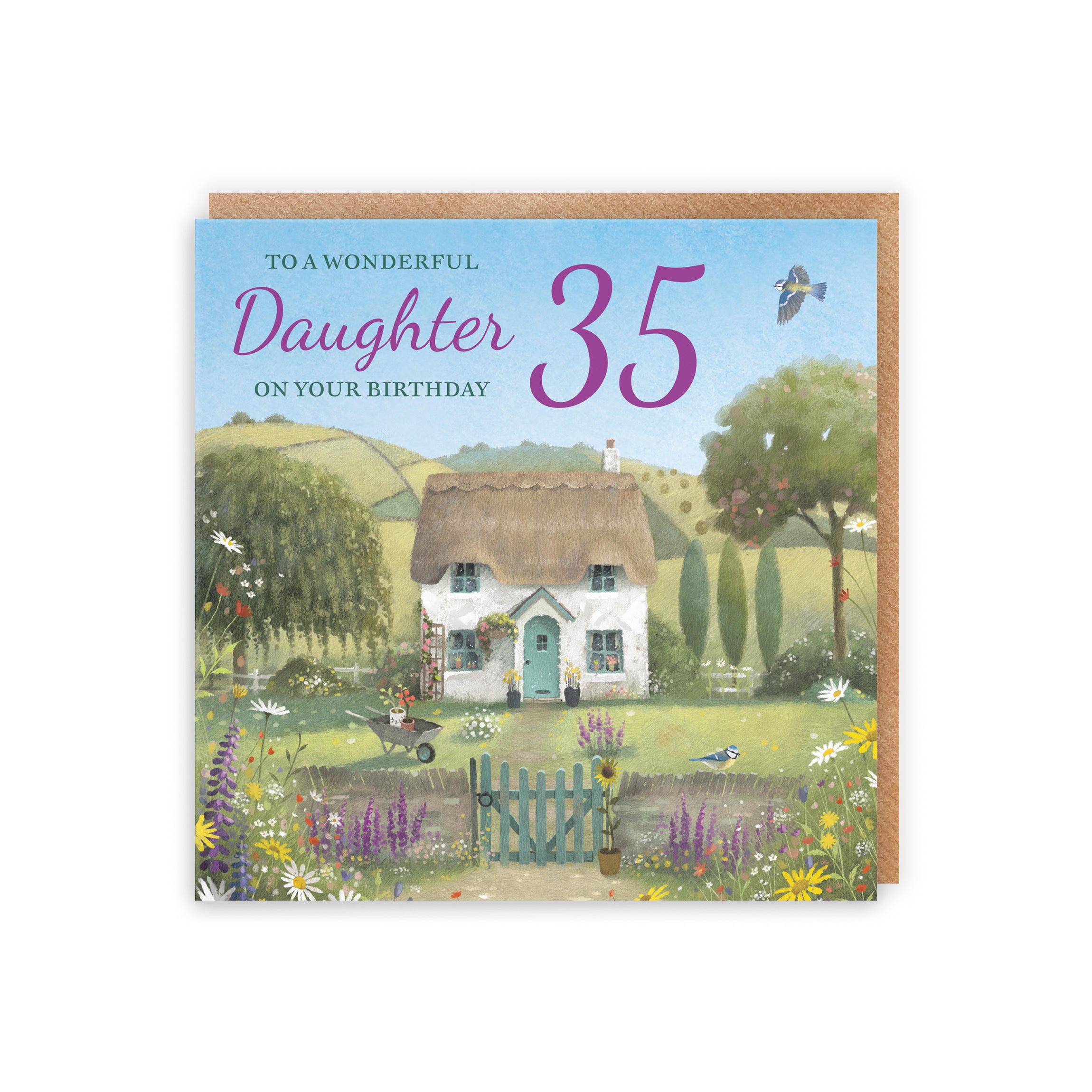 35th Daughter Birthday Card Thatched Cottage Milo's Gallery - Default Title (RT06622)