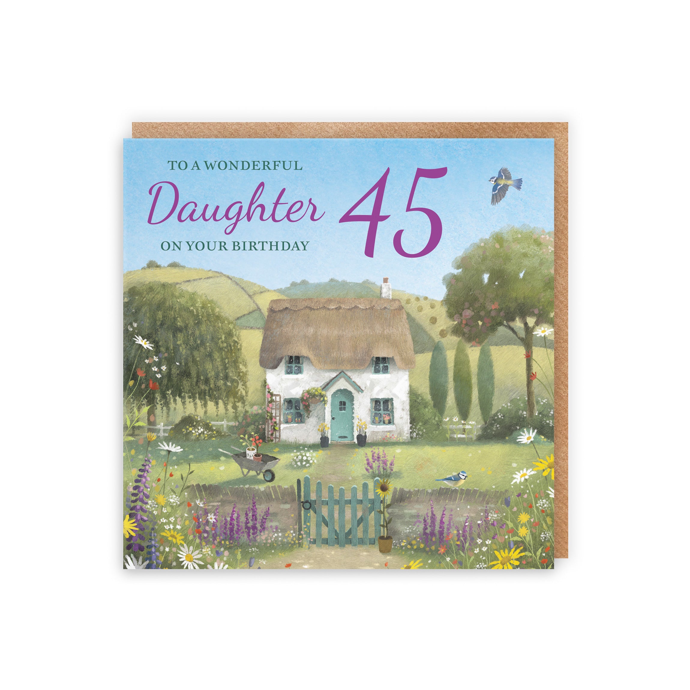 45th Daughter Birthday Card Thatched Cottage Milo's Gallery - Default Title (RT06624)