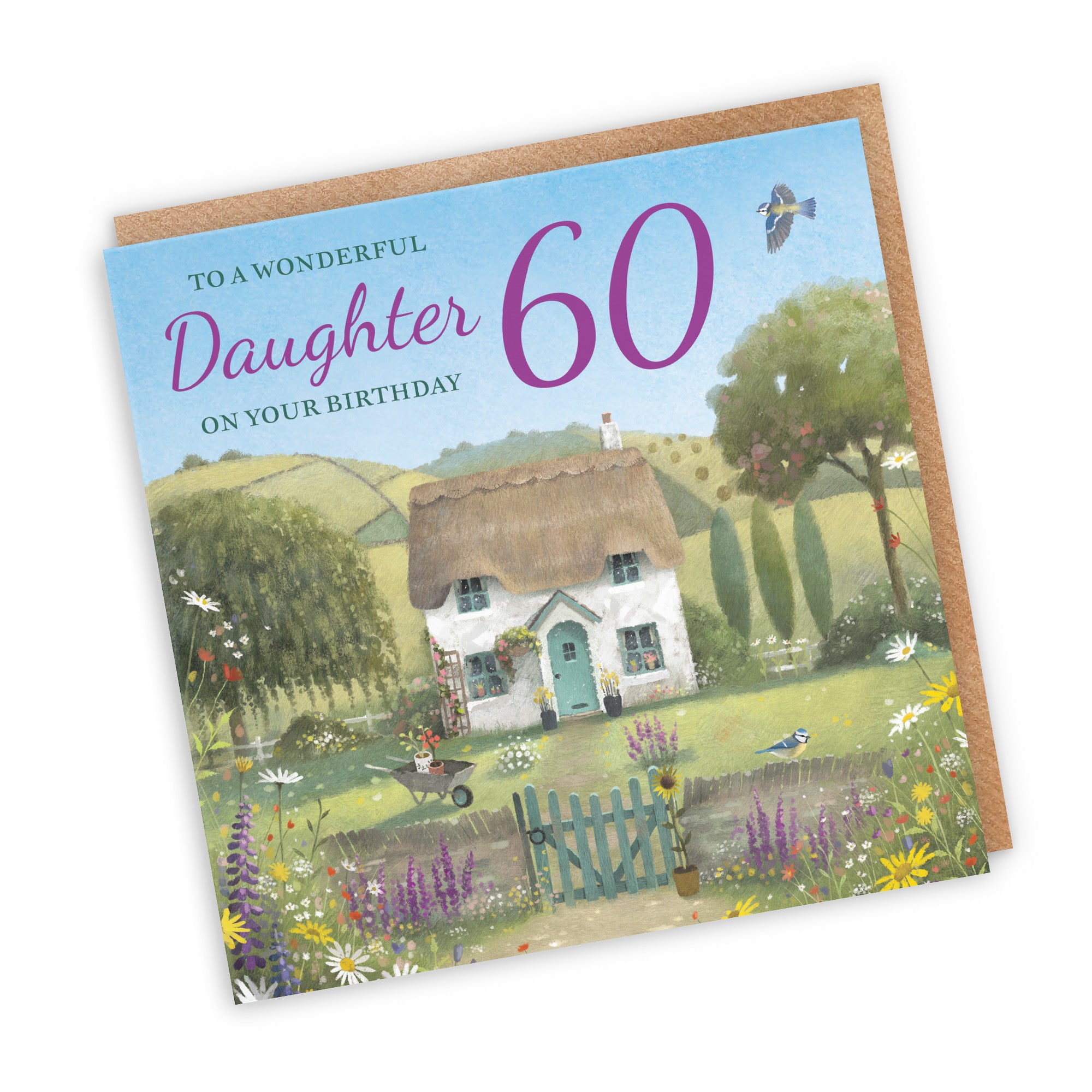 60th Daughter Birthday Card Thatched Cottage Milo's Gallery - Default Title (RT06627)