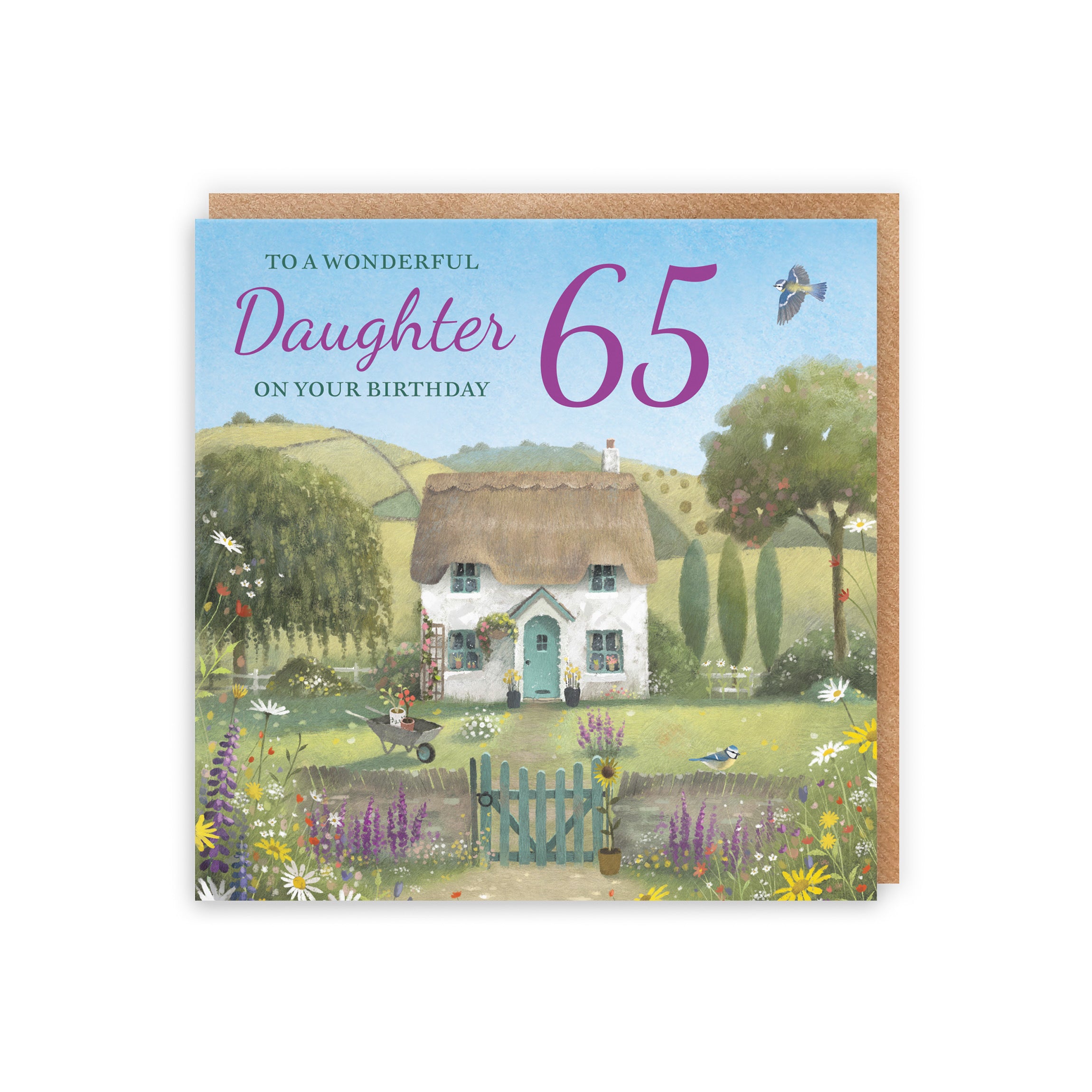 65th Daughter Birthday Card Thatched Cottage Milo's Gallery - Default Title (RT06628)
