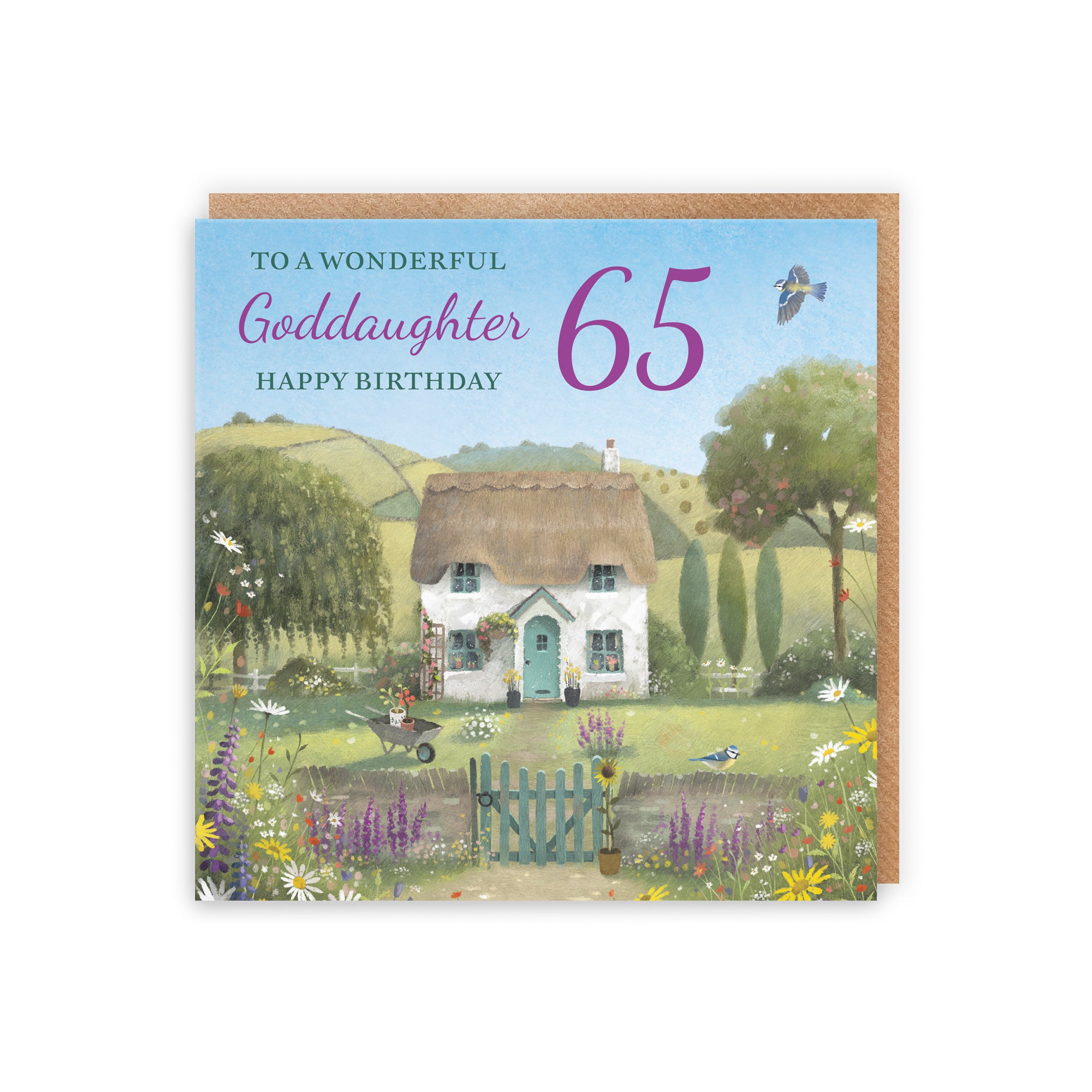 65th Goddaughter Birthday Card Thatched Cottage Milo's Gallery - Default Title (RT06650)