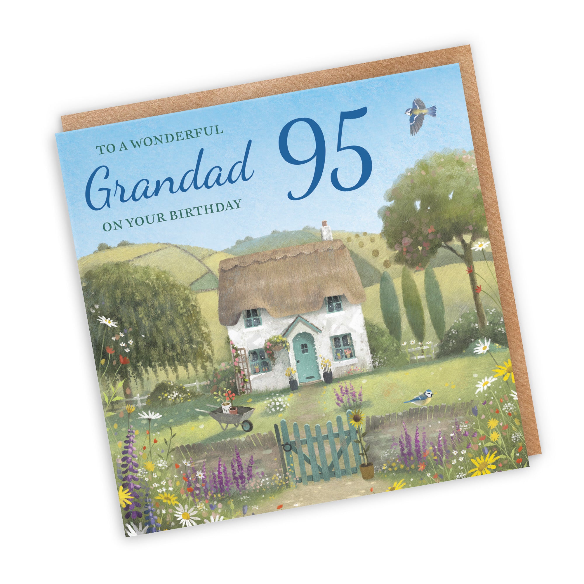 95th Grandad Birthday Card Thatched Cottage Milo's Gallery - Default Title (RT06665)