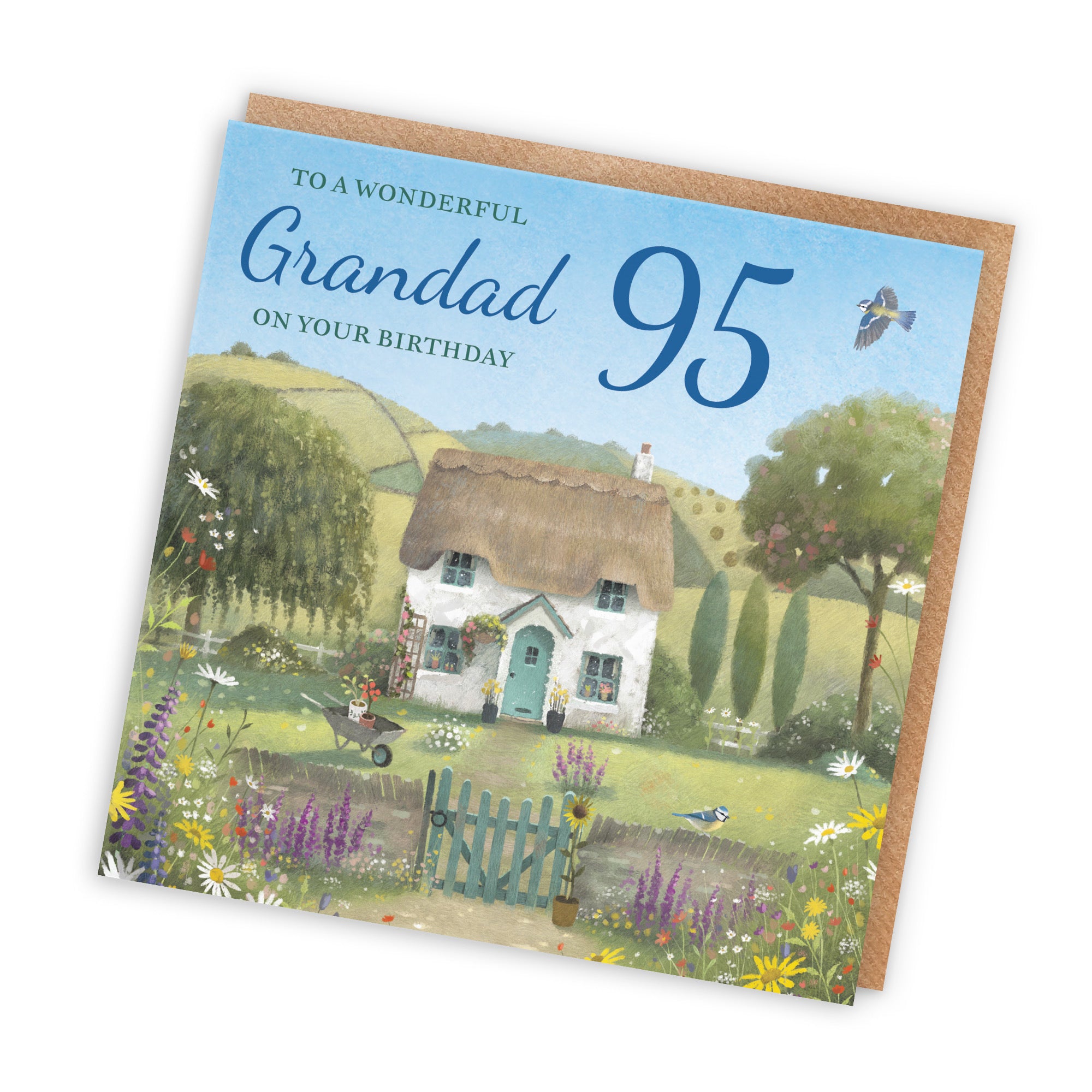 95th Grandad Birthday Card Thatched Cottage Milo's Gallery - Default Title (RT06665)