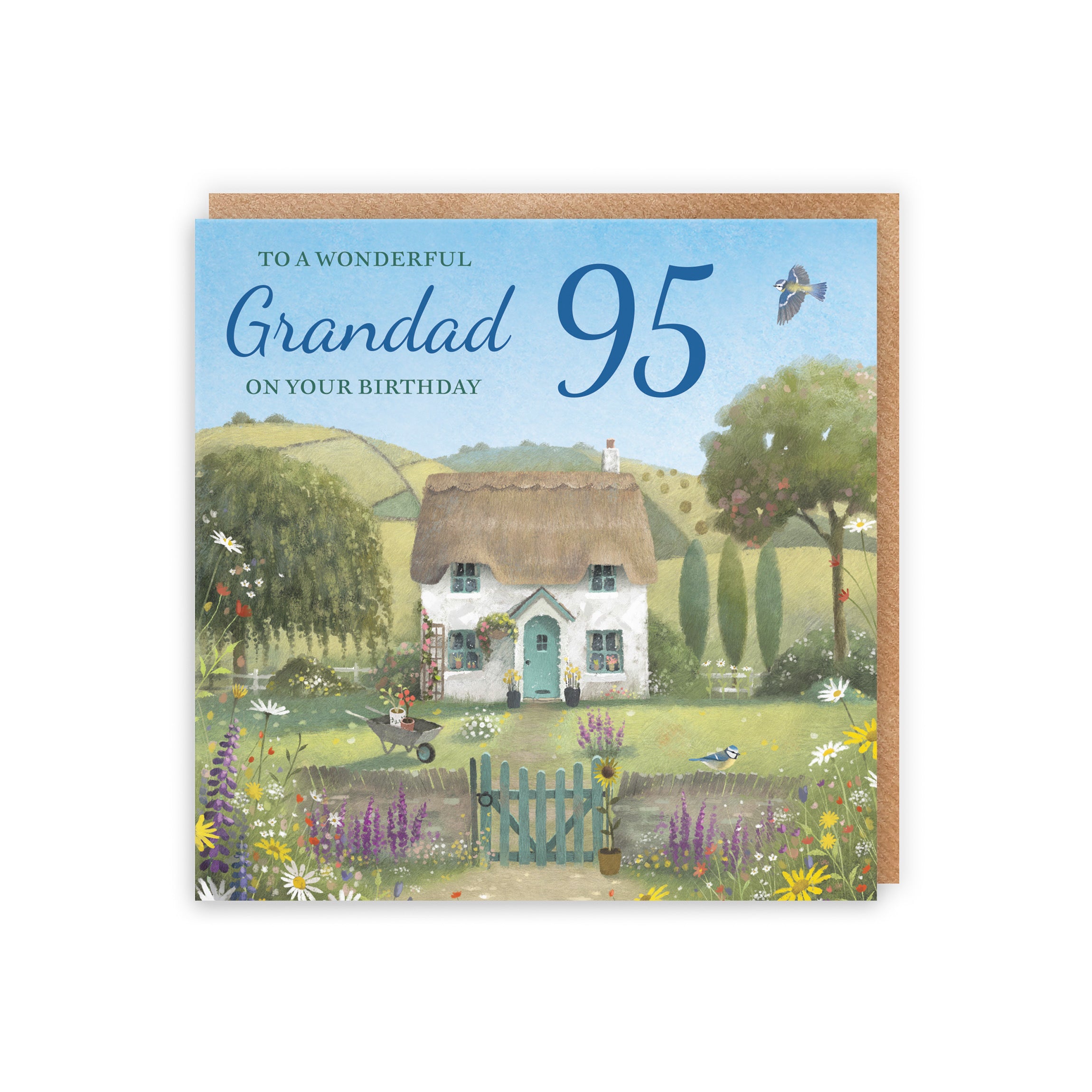 95th Grandad Birthday Card Thatched Cottage Milo's Gallery - Default Title (RT06665)