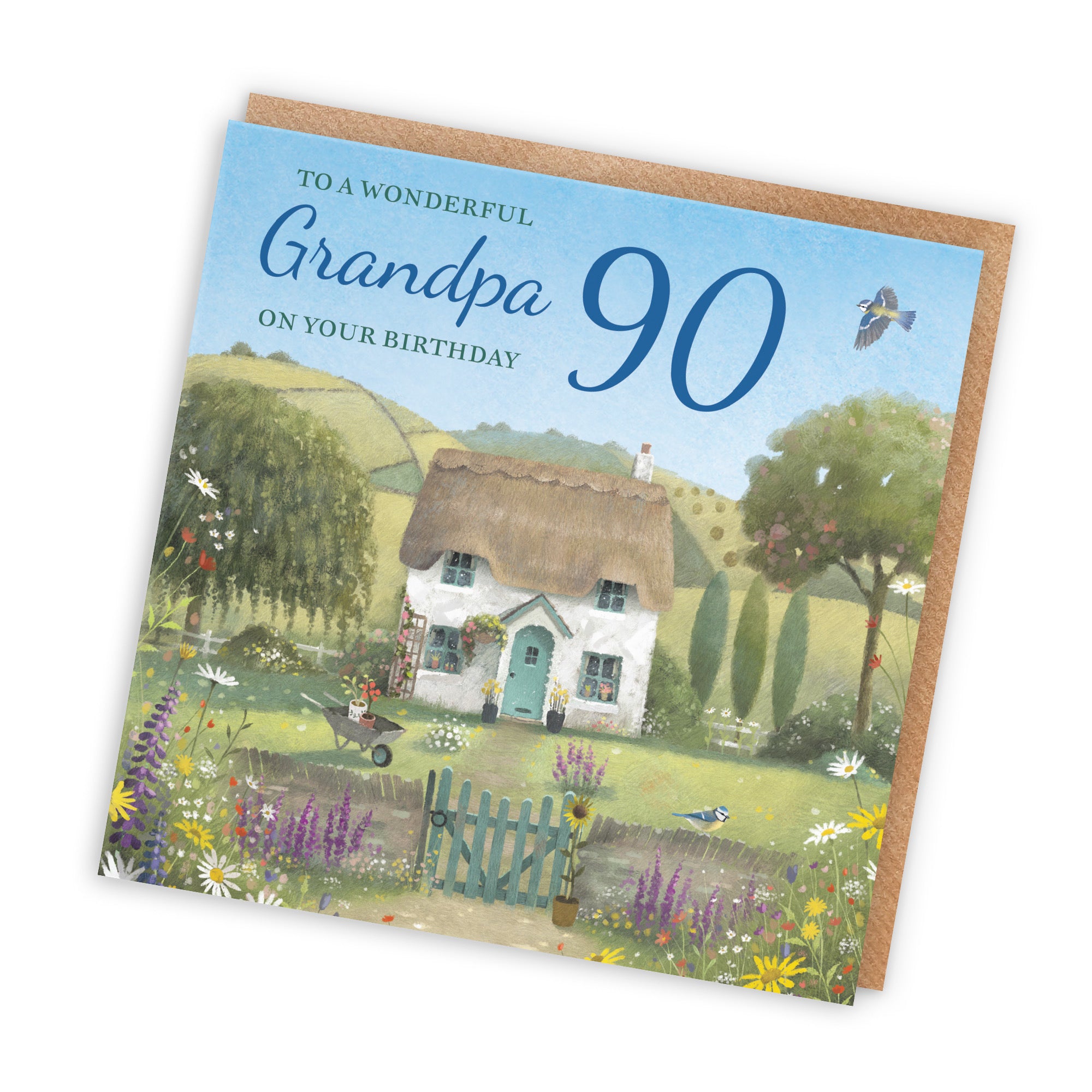90th Grandpa Birthday Card Thatched Cottage Milo's Gallery - Default Title (RT06670)