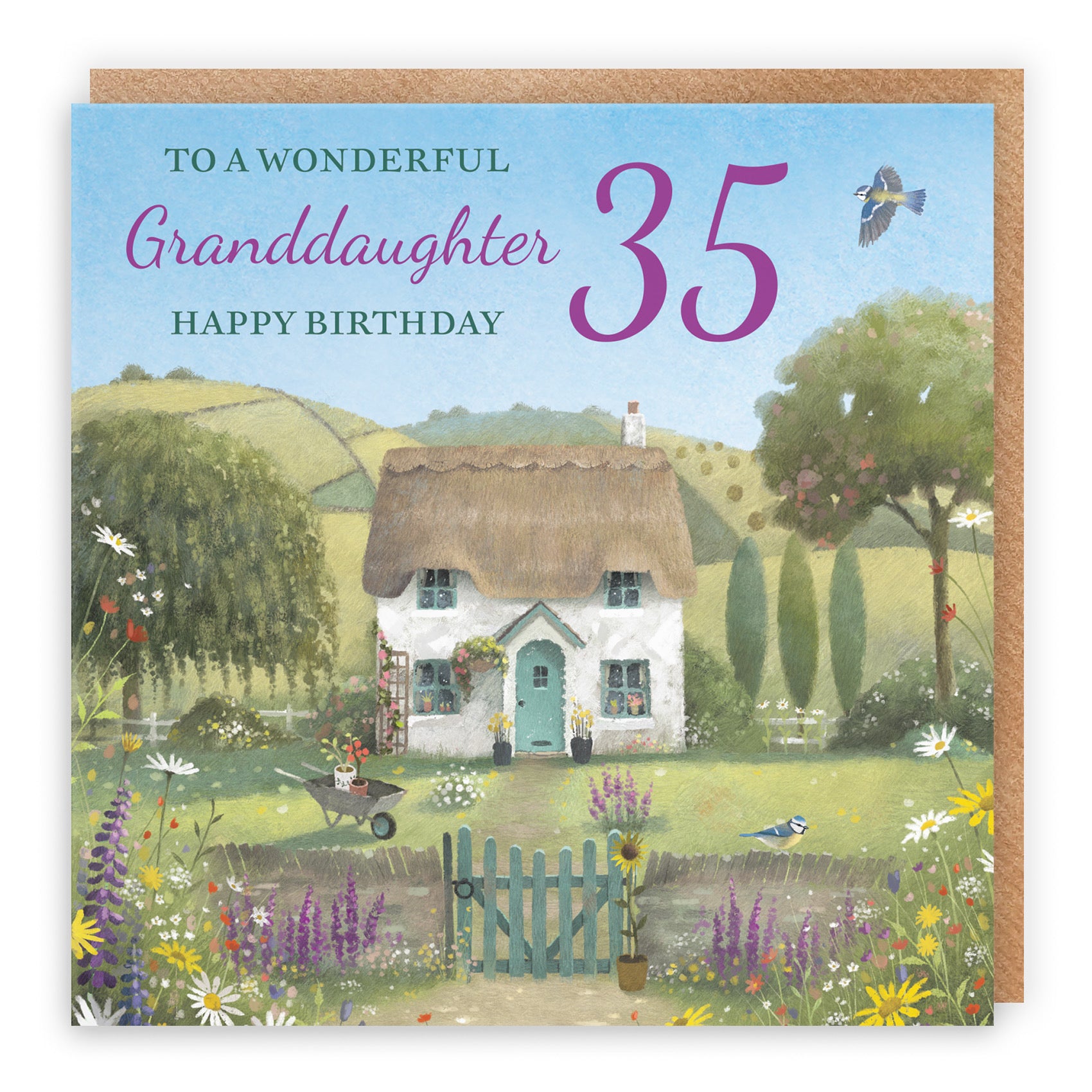 35th Granddaughter Birthday Card Thatched Cottage Milo's Gallery - Default Title (RT06674)