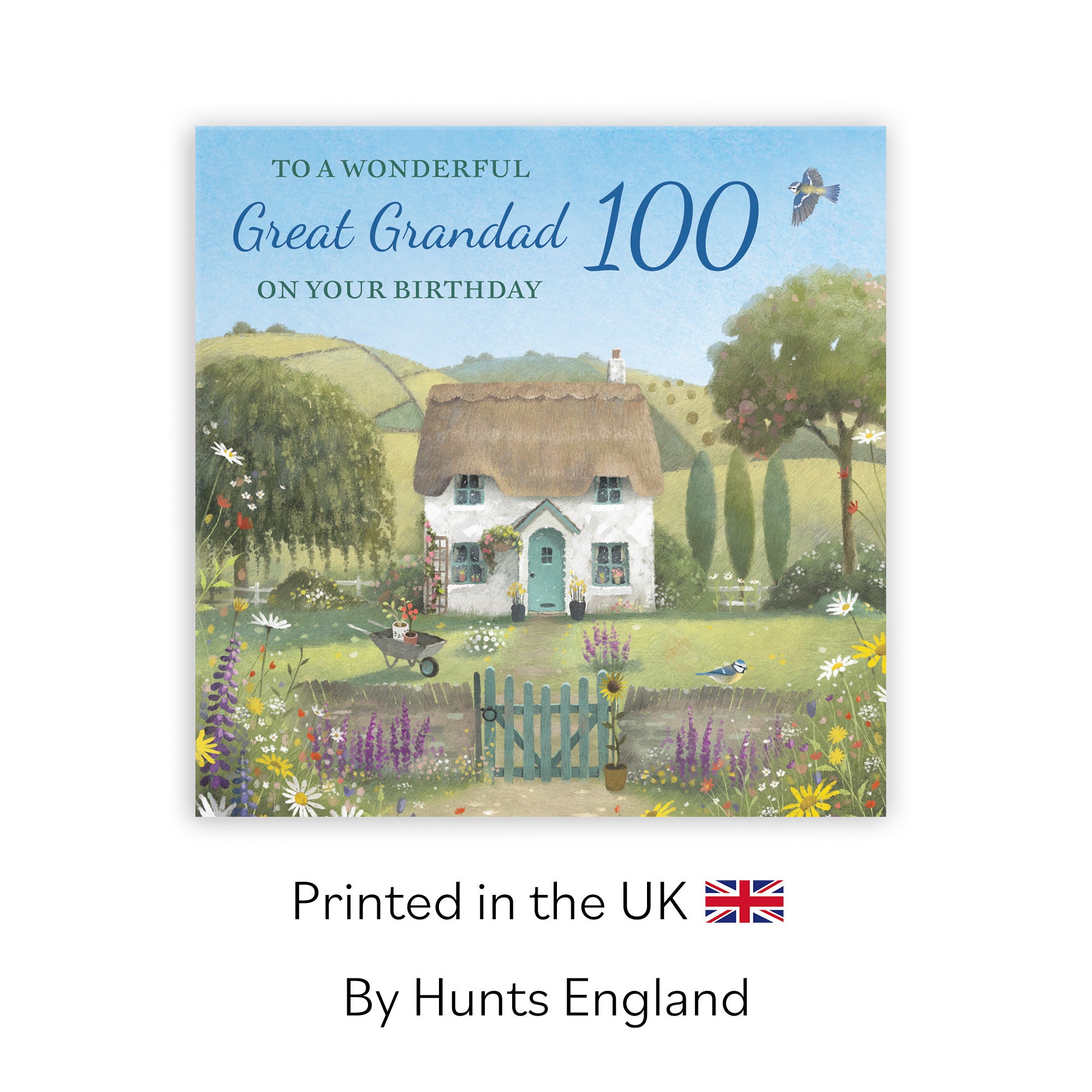 100th Great Grandad Birthday Card Thatched Cottage Milo's Gallery - Default Title (RT06697)