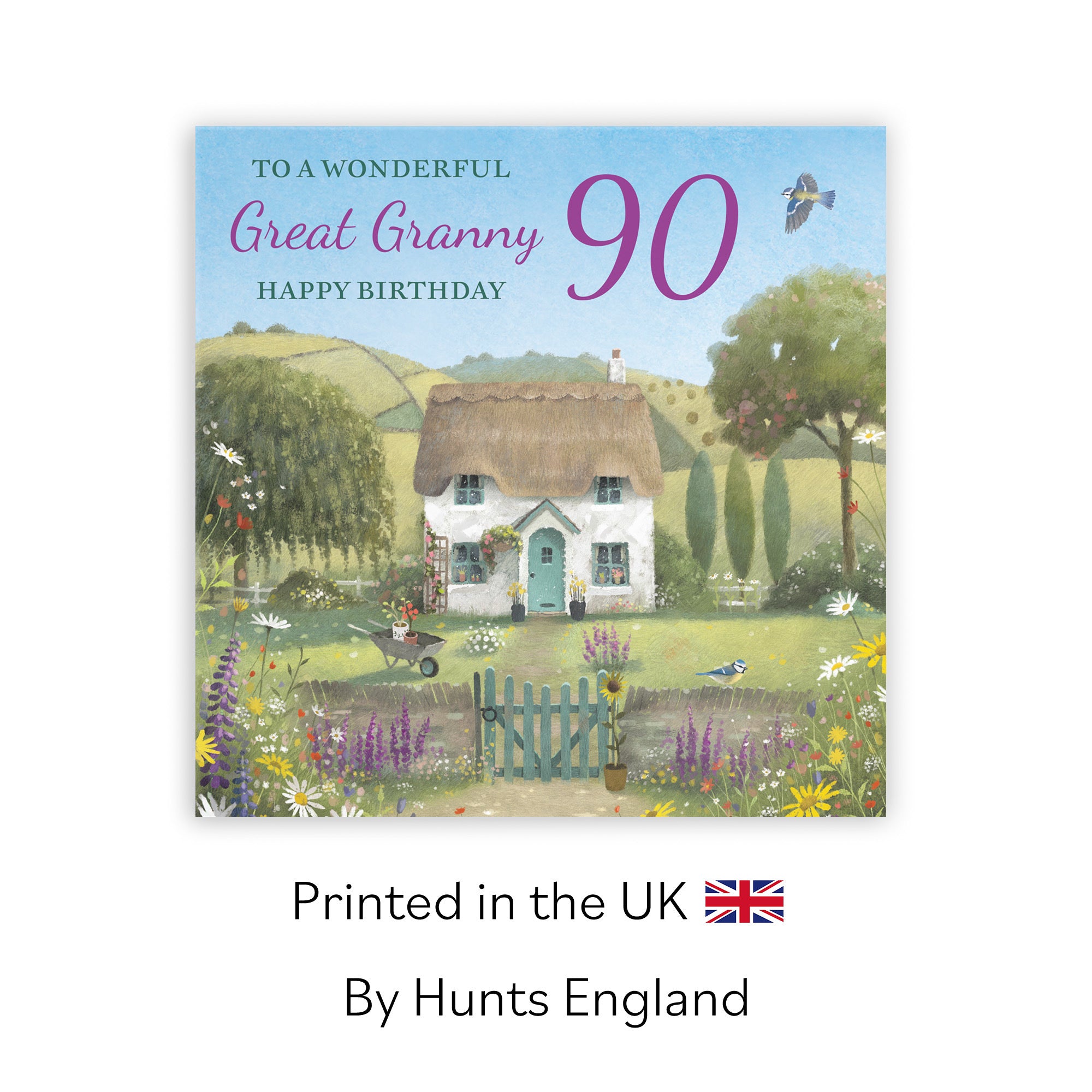 90th Great Granny Birthday Card Thatched Cottage Milo's Gallery - Default Title (RT06702)