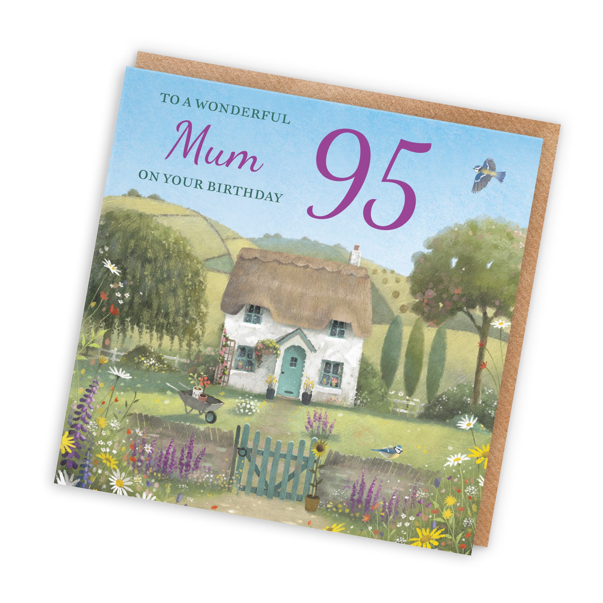 95th Mum Birthday Card Thatched Cottage Milo's Gallery - Default Title (RT06721)