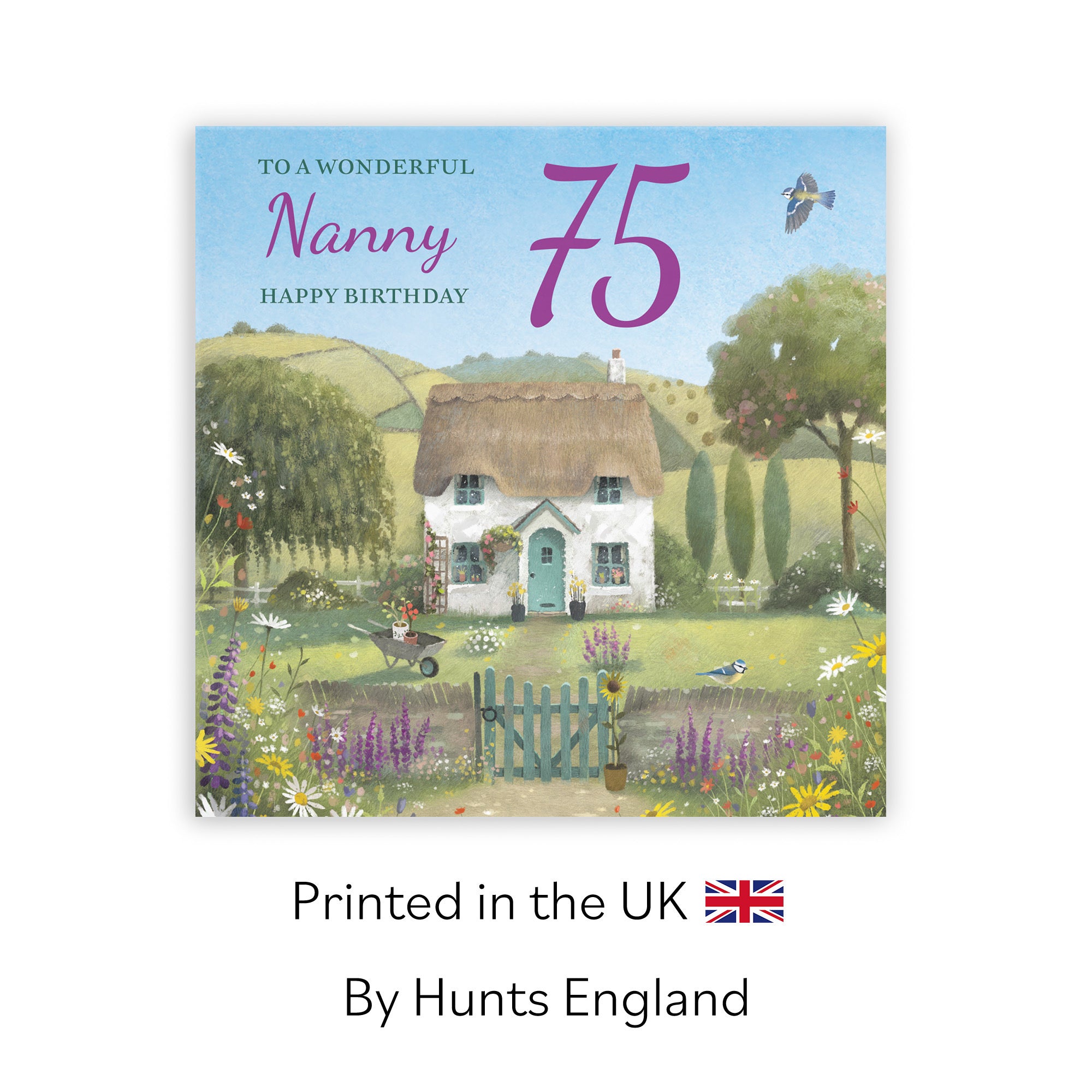 75th Nanny Birthday Card Thatched Cottage Milo's Gallery - Default Title (RT06742)