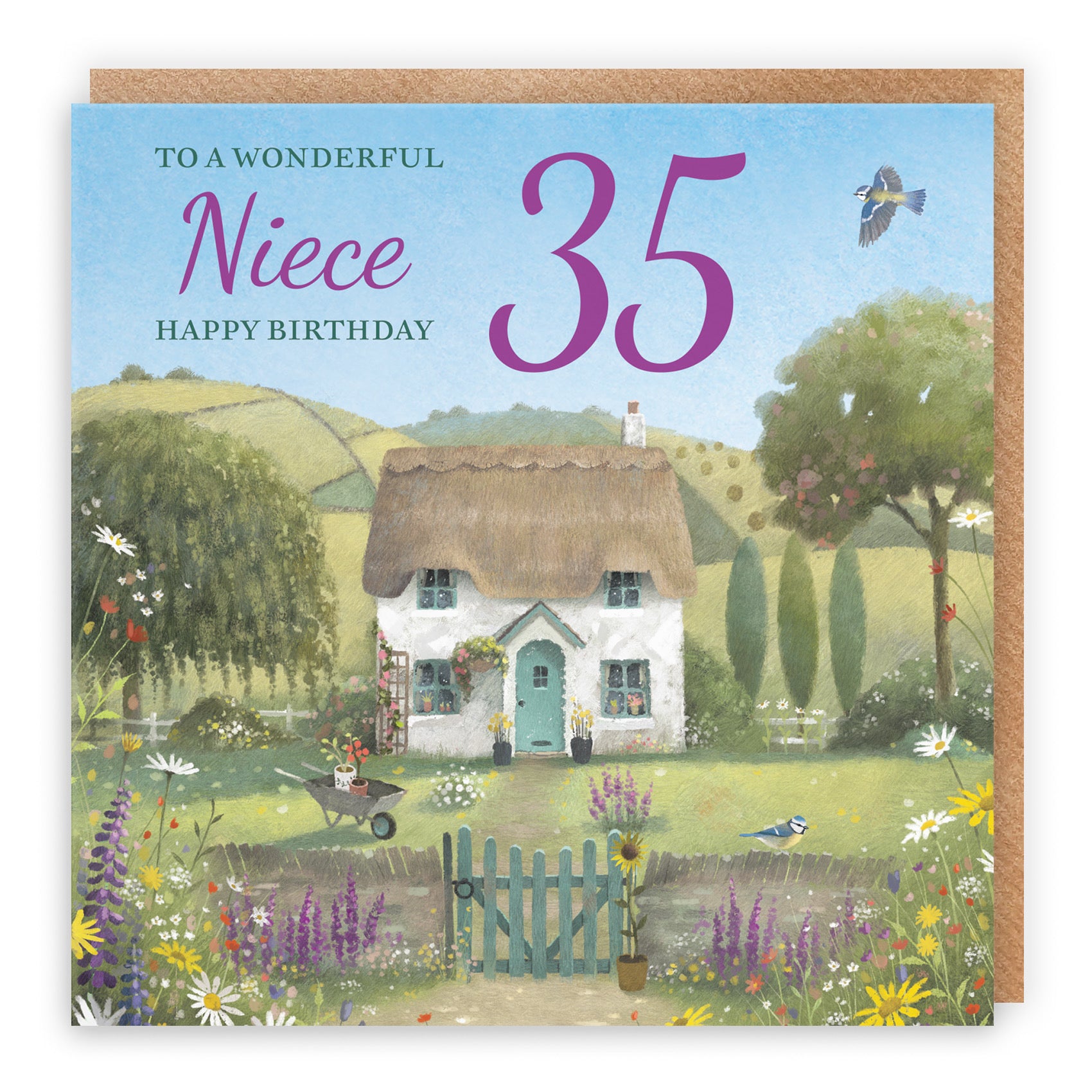 35th Niece Birthday Card Thatched Cottage Milo's Gallery - Default Title (RT06748)