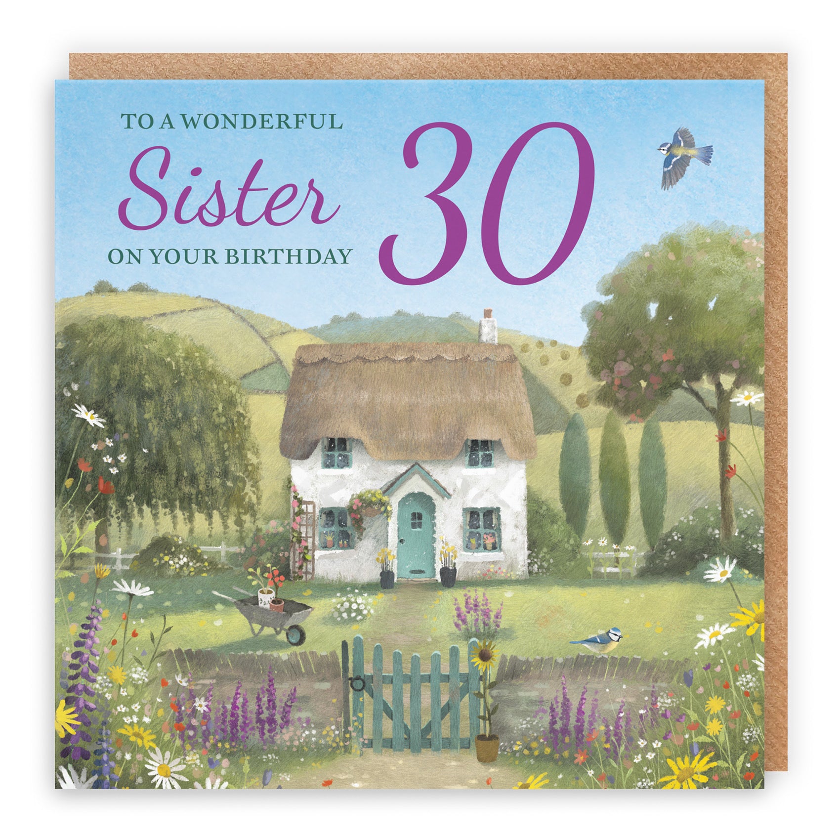 30th Sister Birthday Card Thatched Cottage Milo's Gallery - Default Title (RT06754)