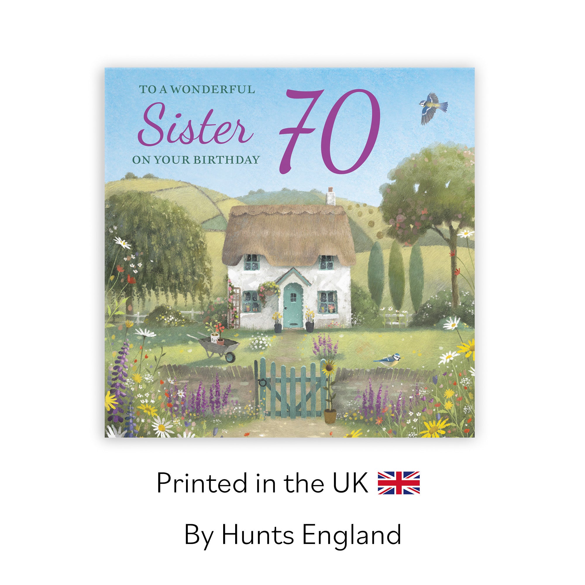 70th Sister Birthday Card Thatched Cottage Milo's Gallery - Default Title (RT06759)